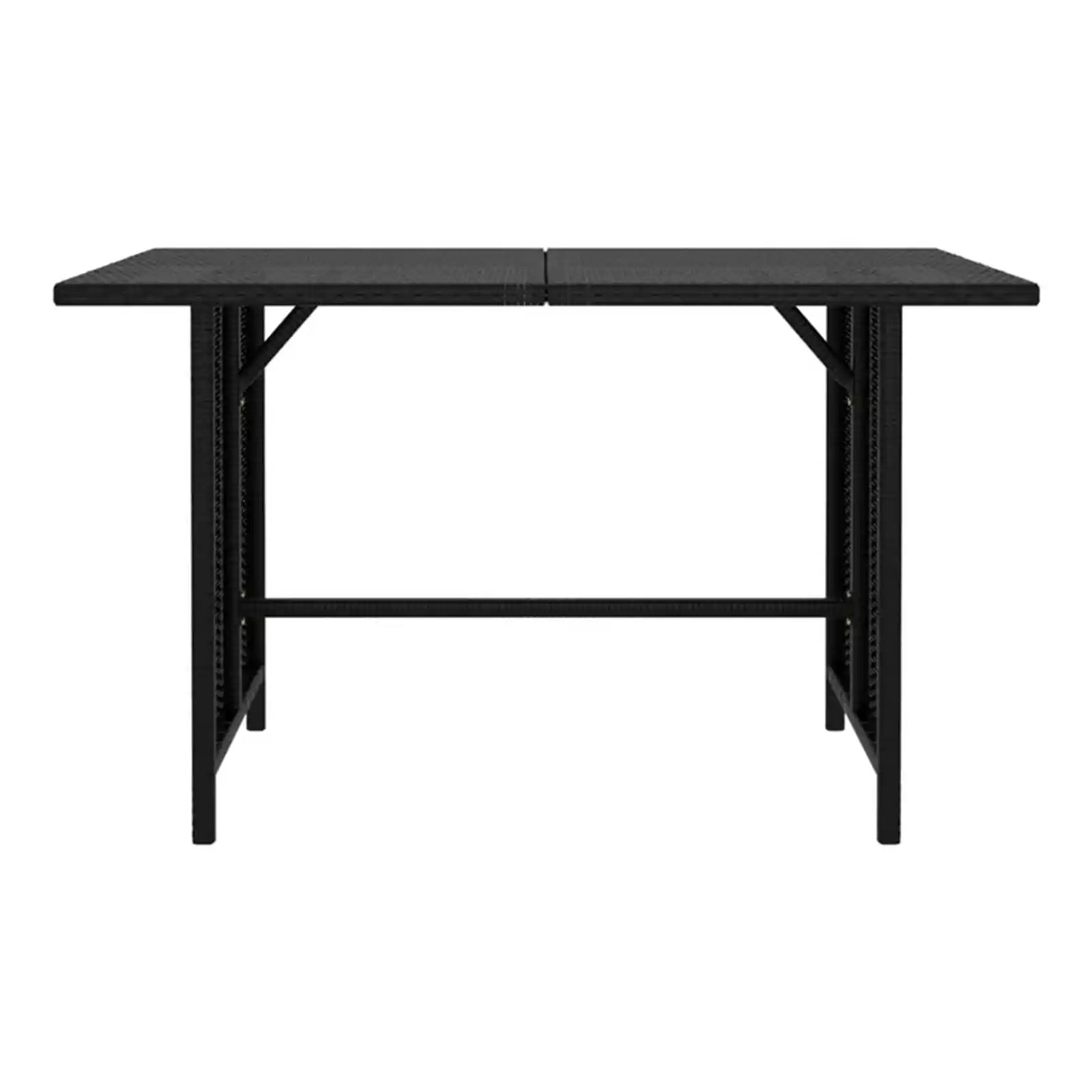 Modern Black Patio Dining Table for Outdoor