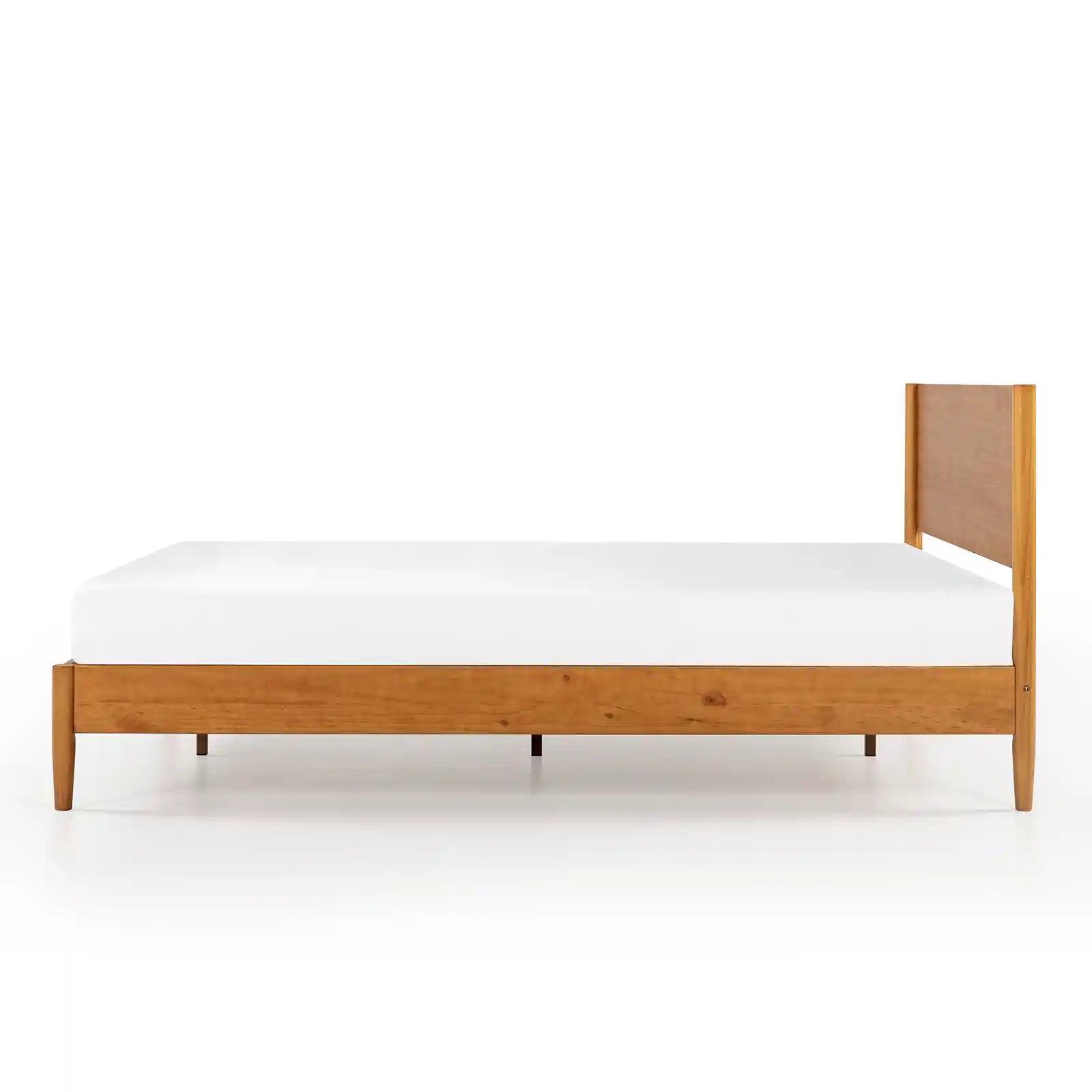 Mid Century Wood Platform Bed Frame with a Classic Design