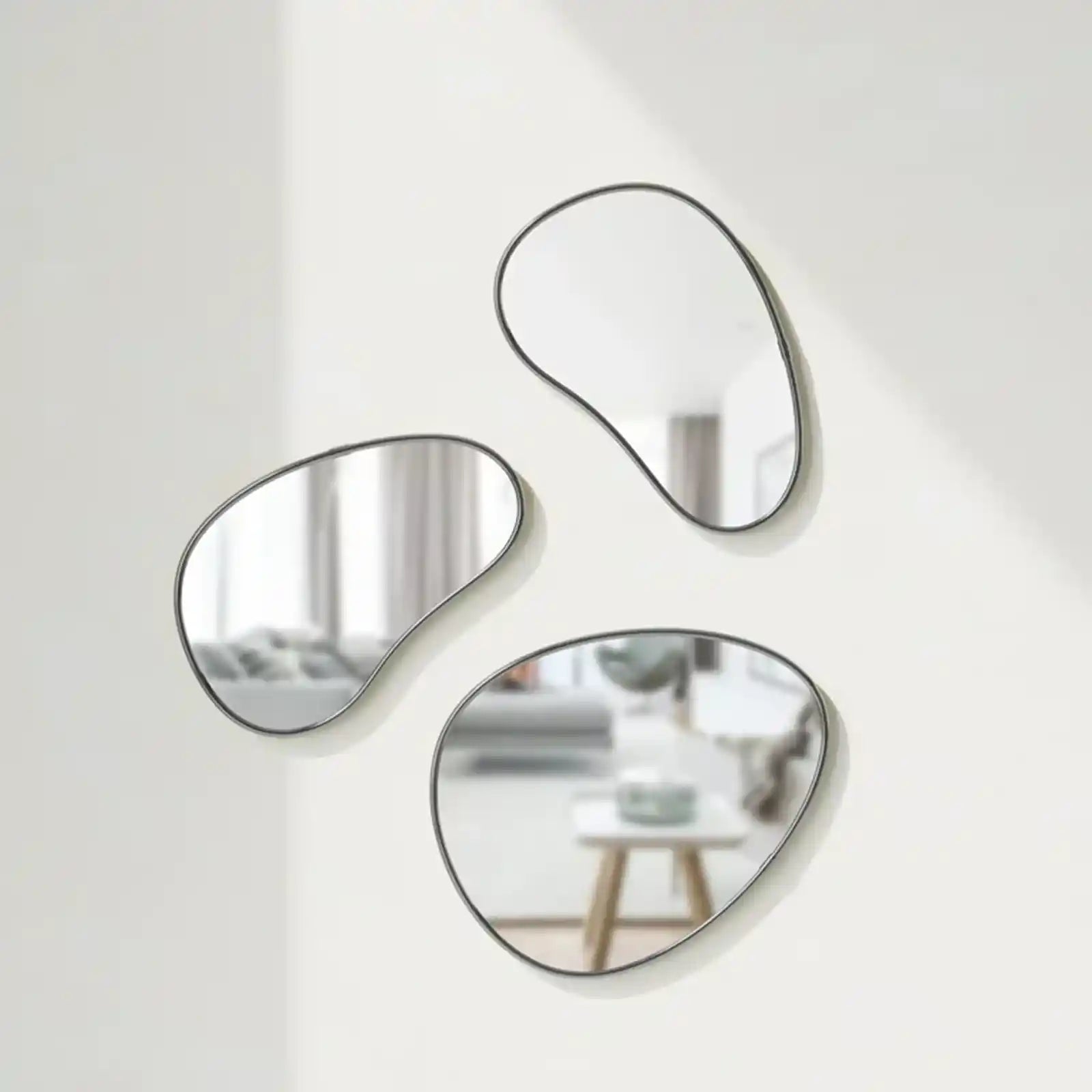 Wall Mirrors Set of 3 Irregular