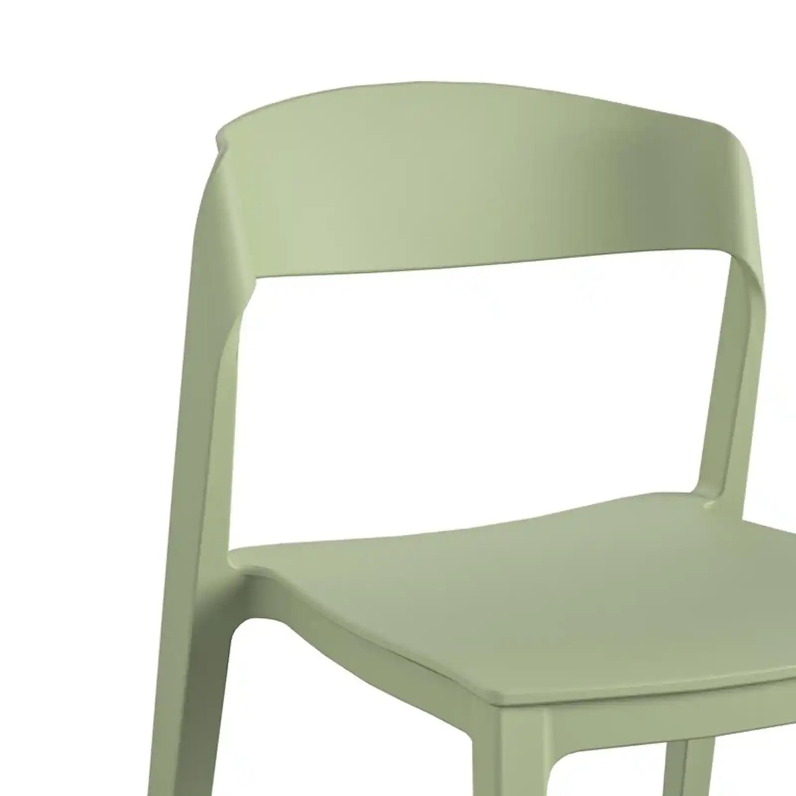 Modern Stacking Resin Chair with Ribbon Back
