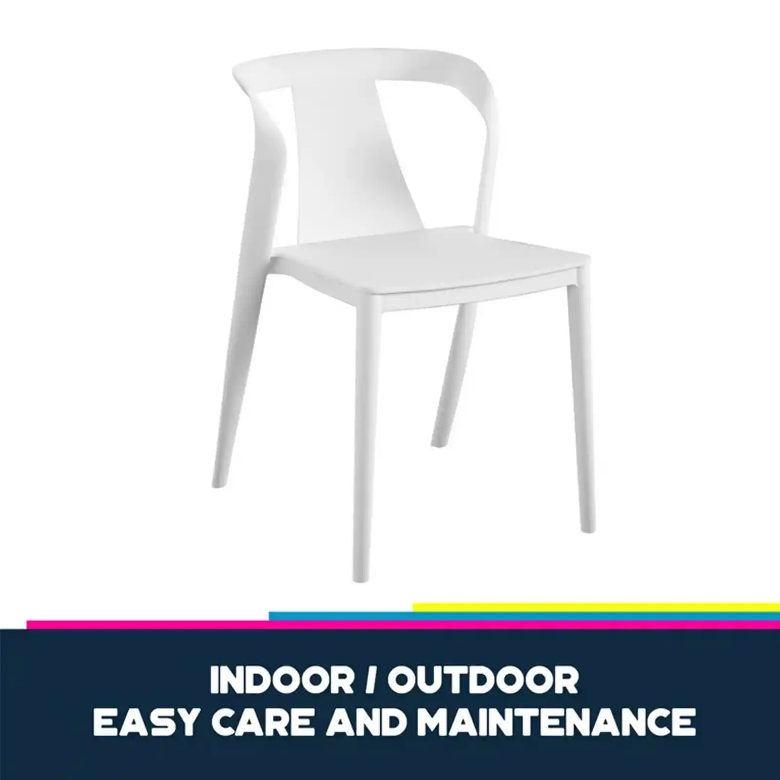 Modern Arm Dining Chair, Indoor/Outdoor, 2-Pack