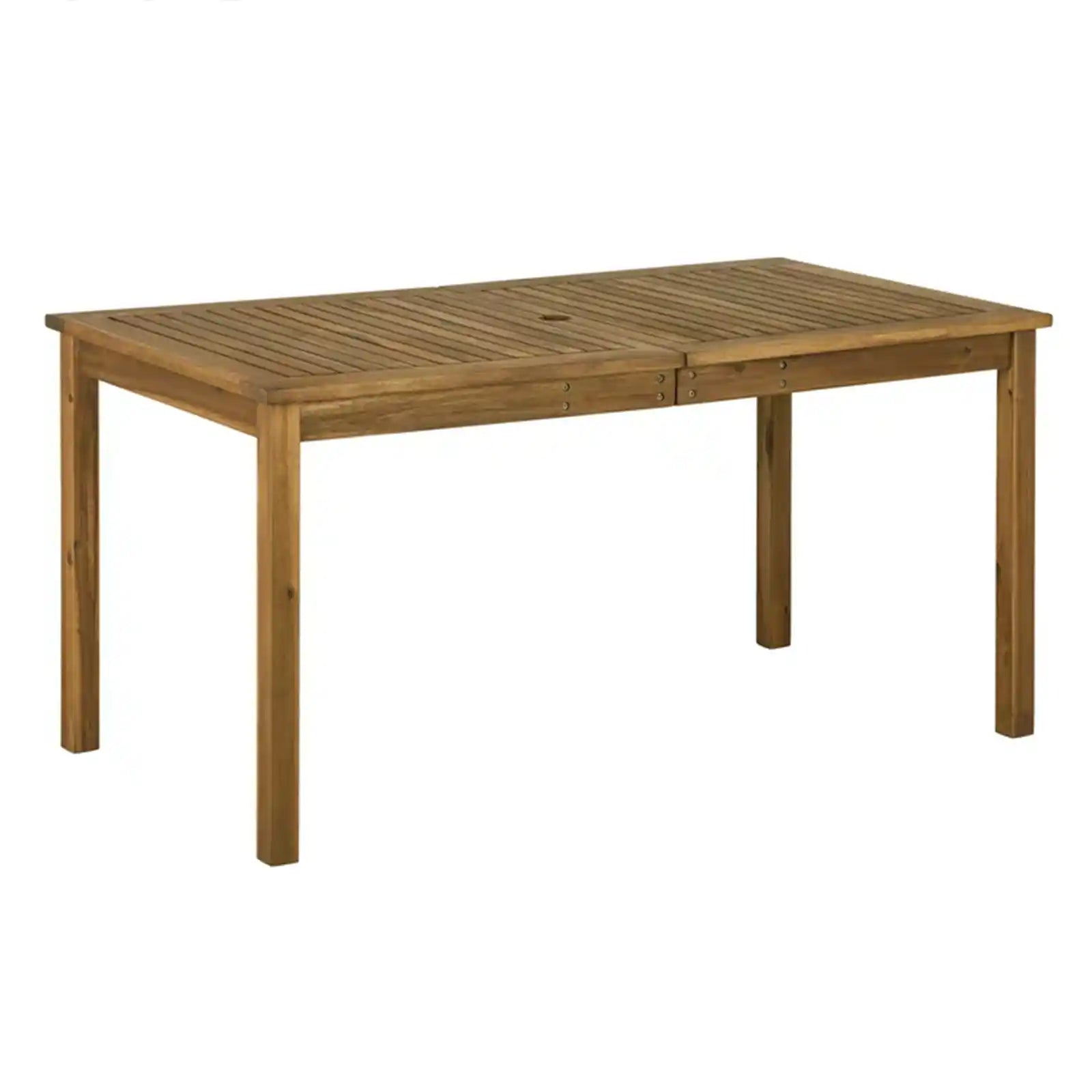Mesa de comedor de exterior de madera, marrón