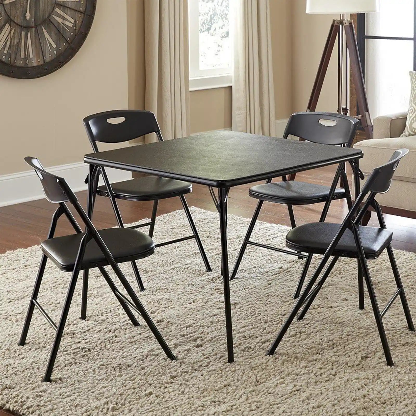 Juego de mesa y sillas plegables de 5 piezas 