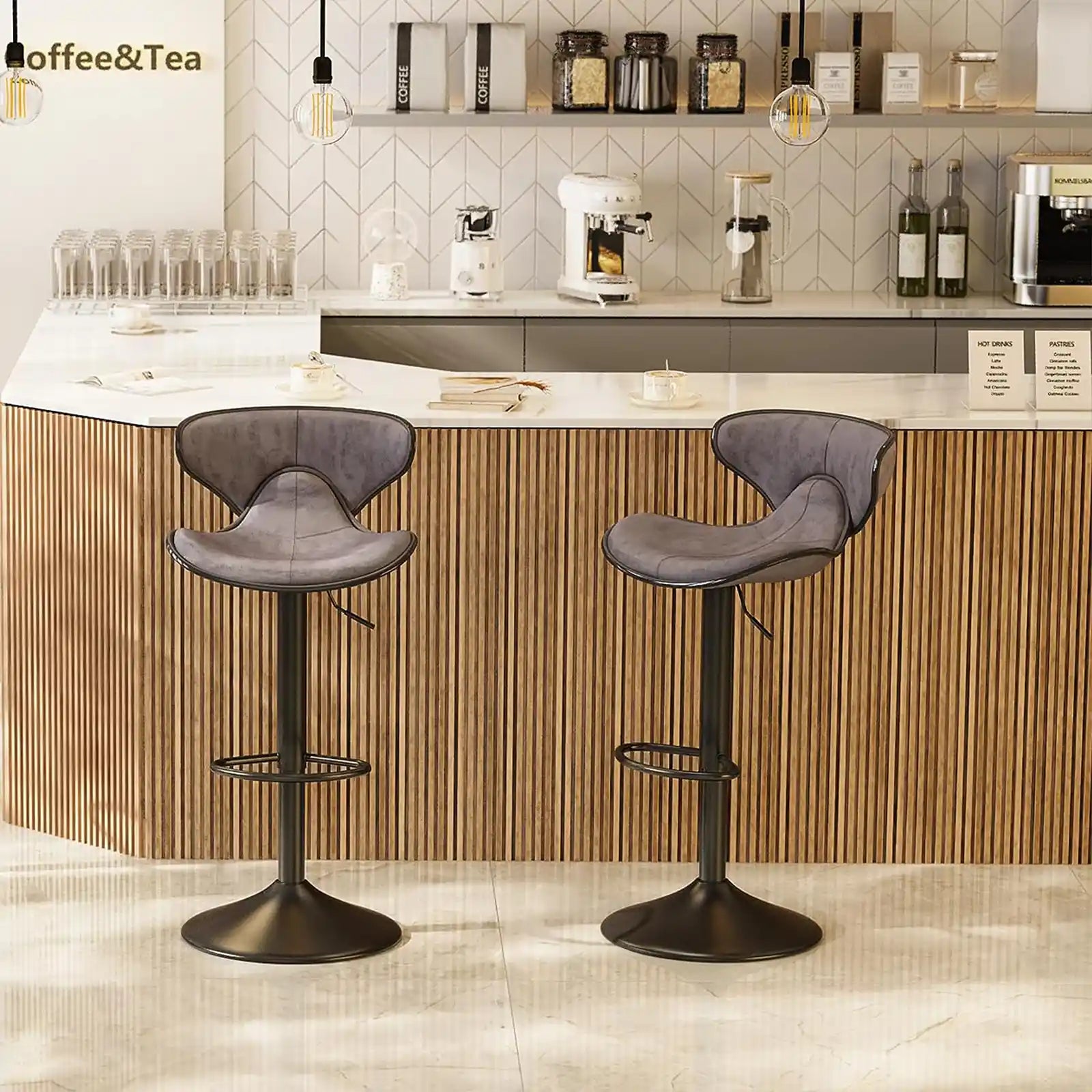 Adjustable Counter Height Bar Stools - Set of 2 or Set of 4