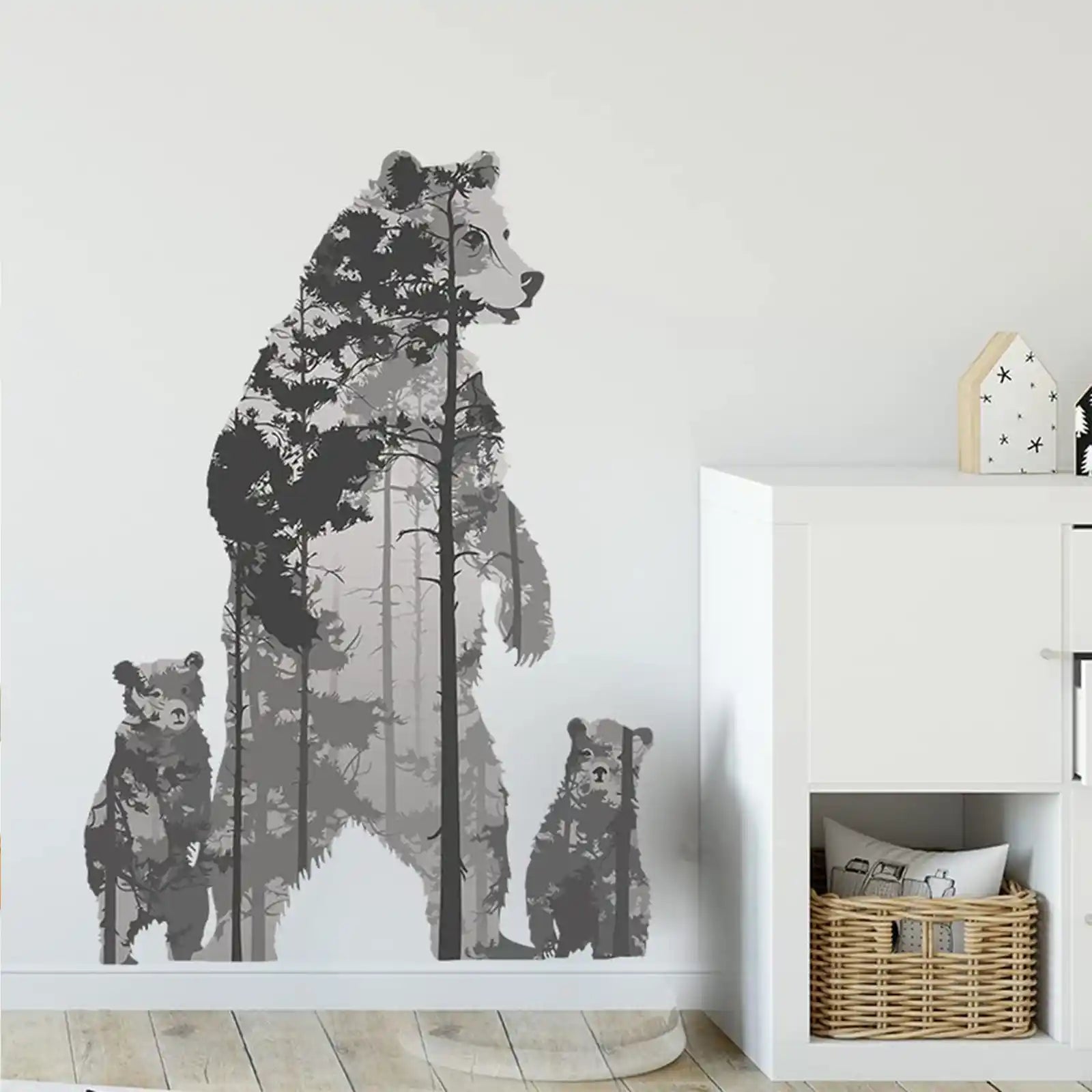 Pegatinas de pared de oso polar, ideales para habitación, salón, paredes, cocina, dormitorio y más, pegatinas de pared 