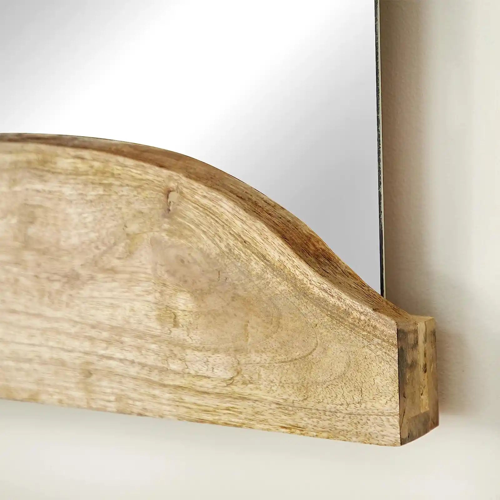 Solid Wood Handmade Live Edge Wall Mirror, Set of 2