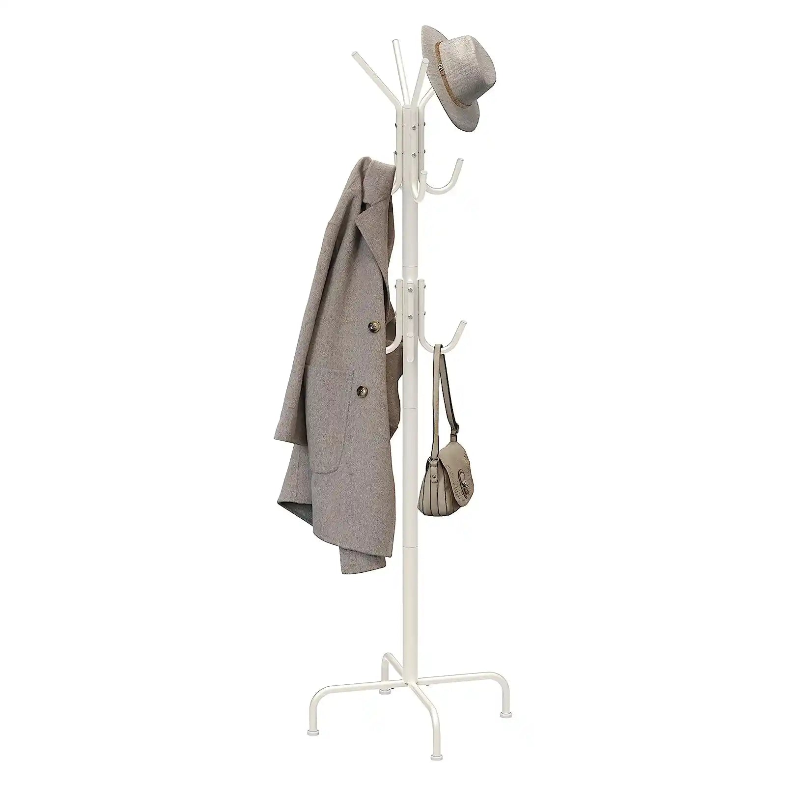 Metal Standing Coat and Hat Hanger Organizer Rack