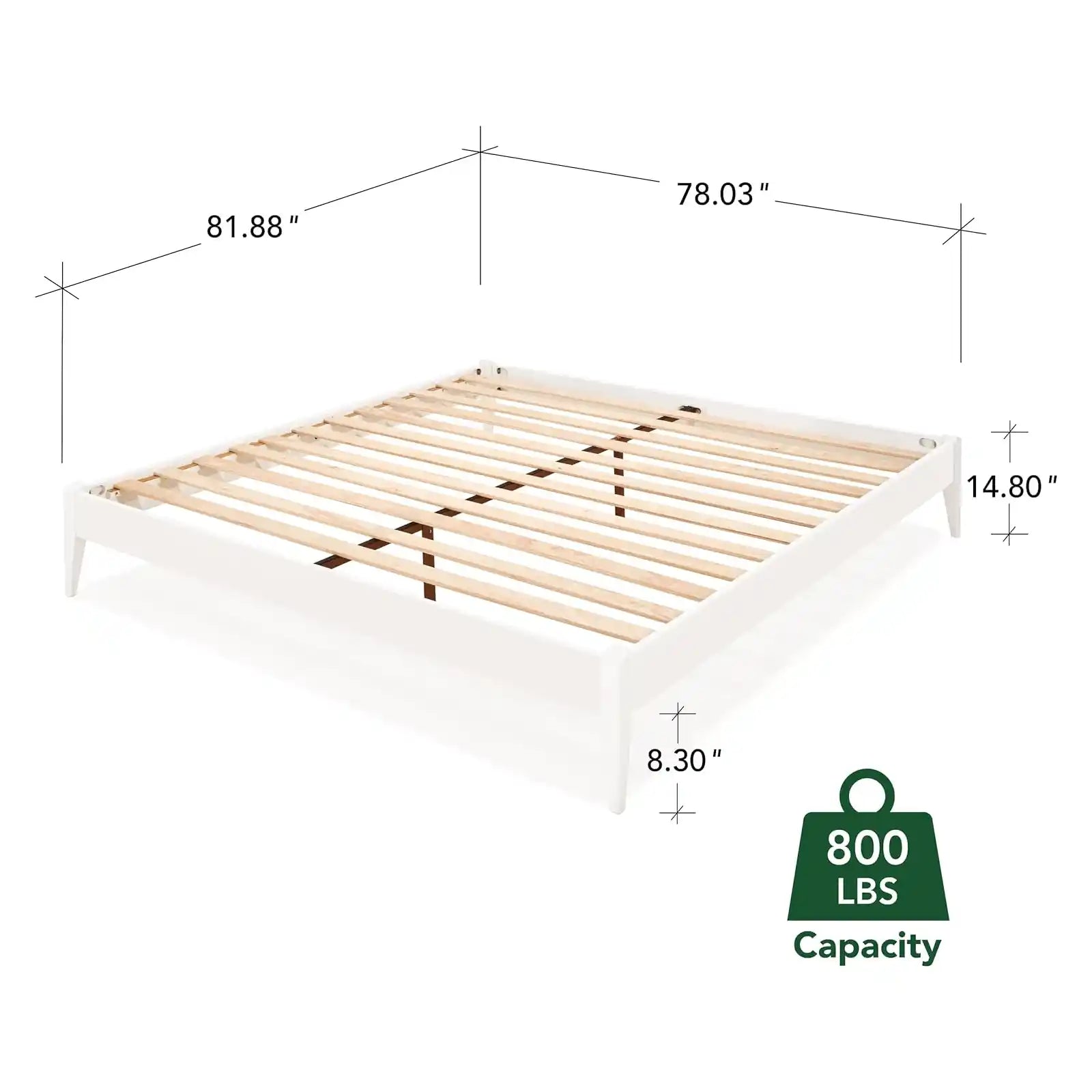 Queen Solid Wood Platform Bed Frame, King Platform Bed Frame Wood