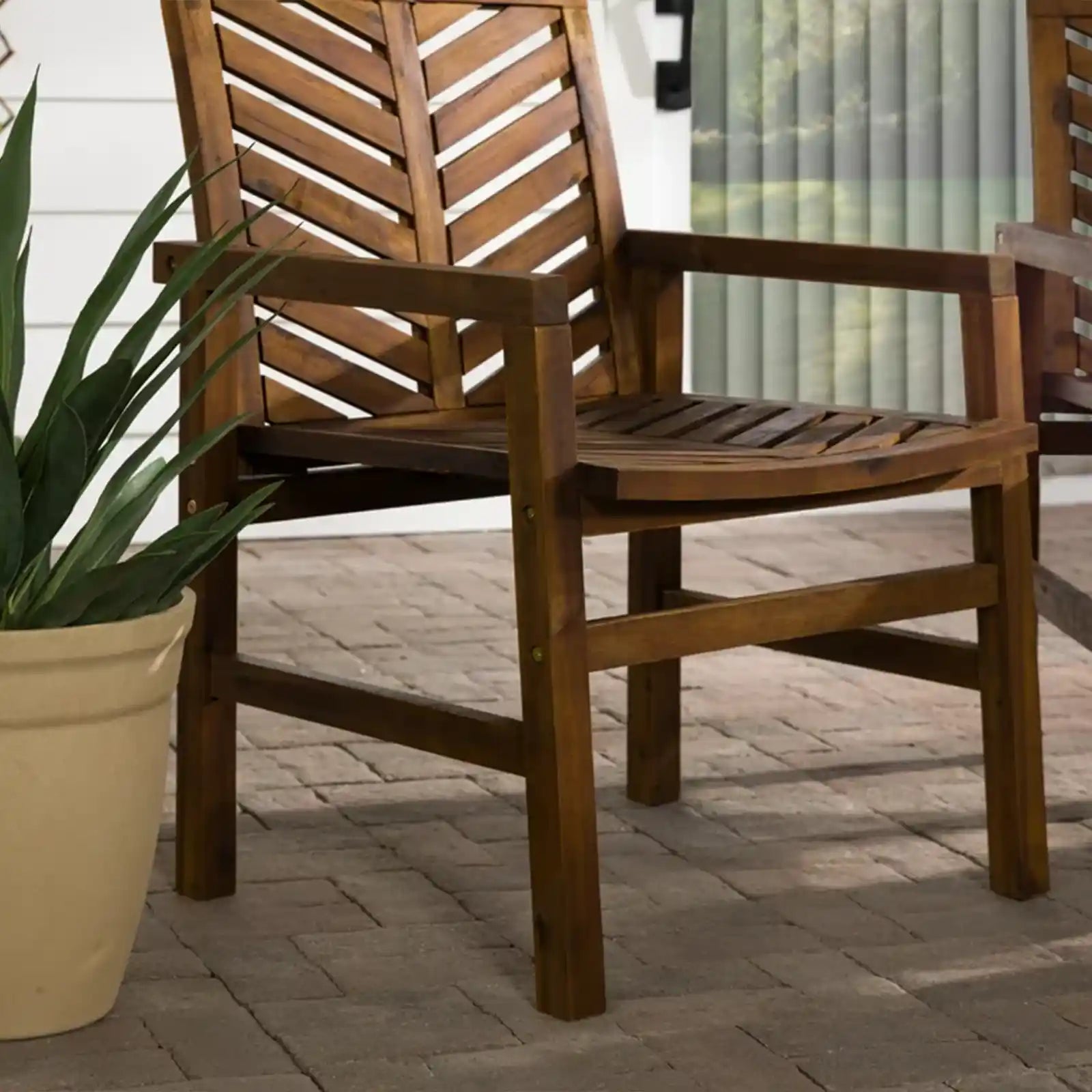 Solid Acacia Wood Set of 2  for Indoor and Outdoor