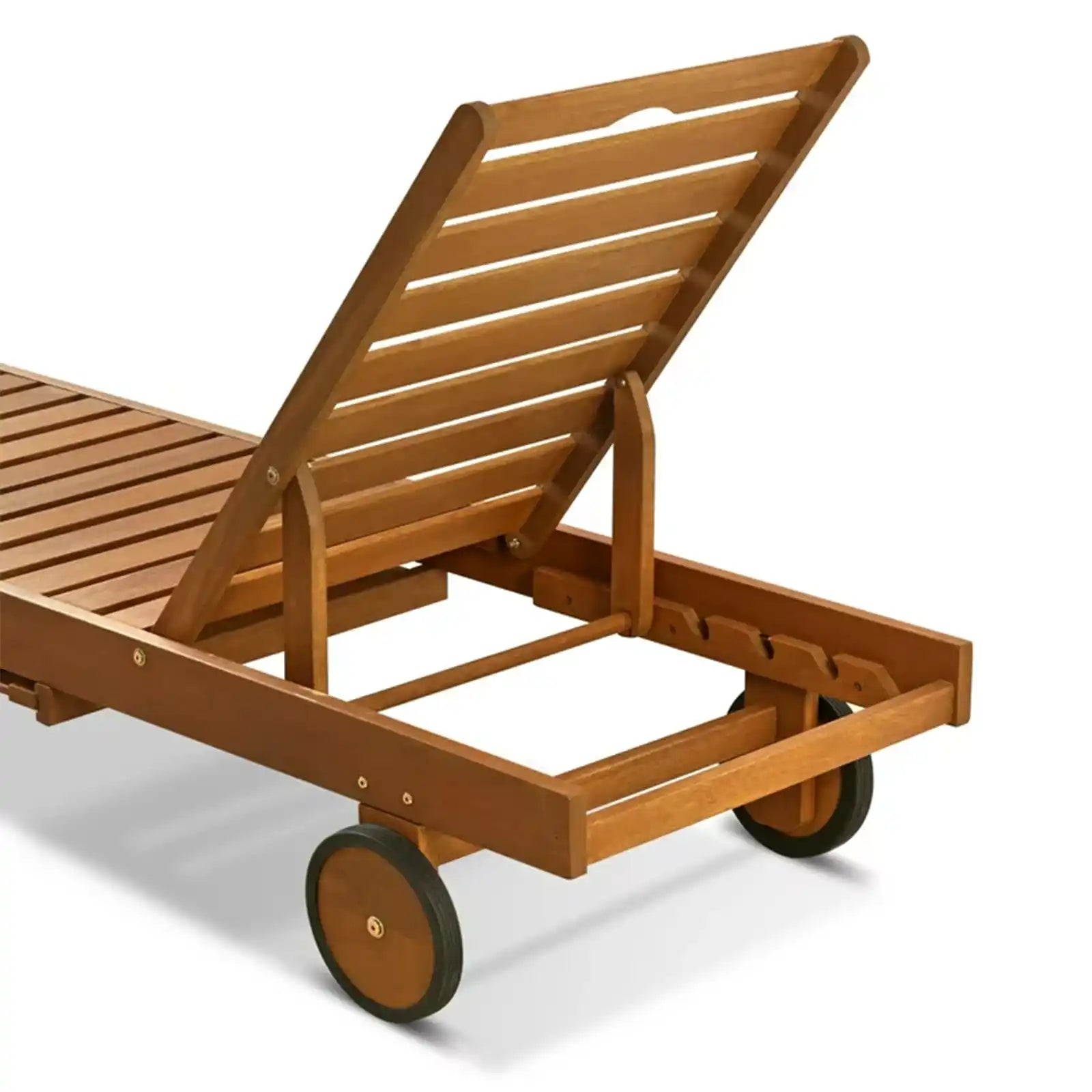 Chaise lounge al aire libre de madera dura 