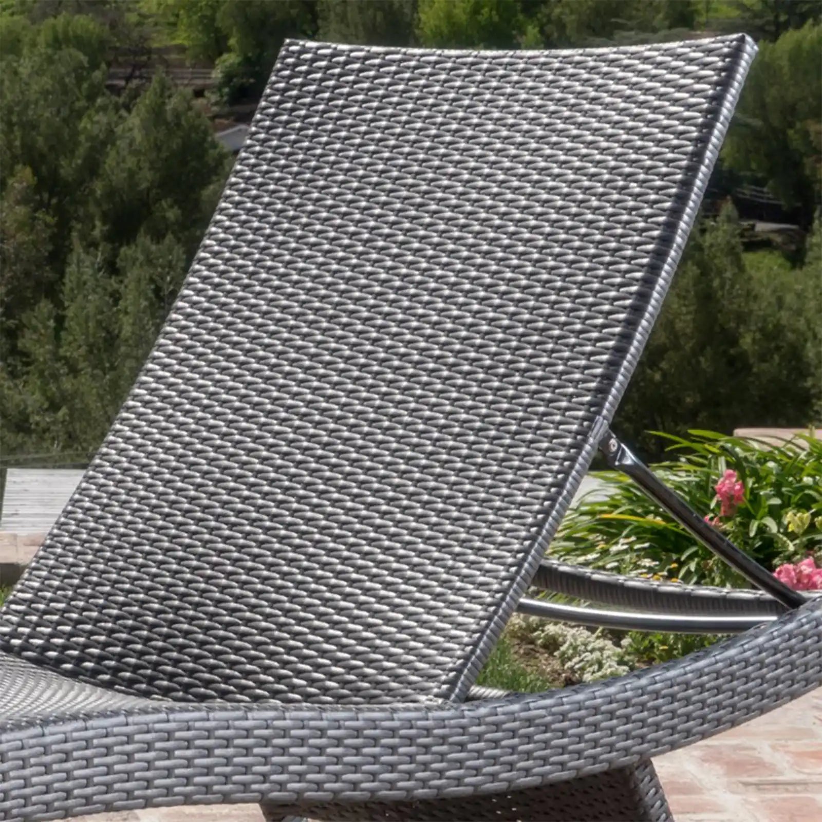 Outdoor Rattan Chaise Lounge Chair