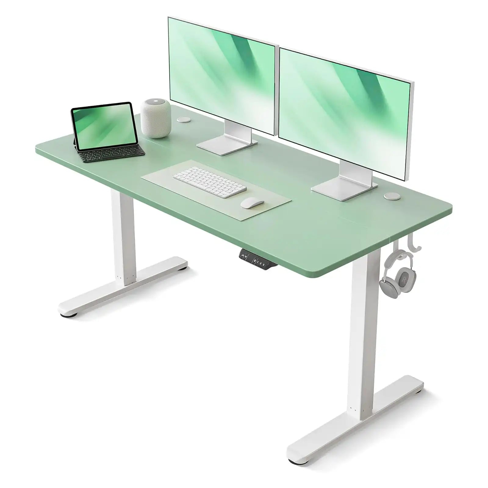 Electric Standing Desk, 55 x 24 Inches Height Adjustable Stand up Desk, Sit Stand Home Office Desk, Computer Desk