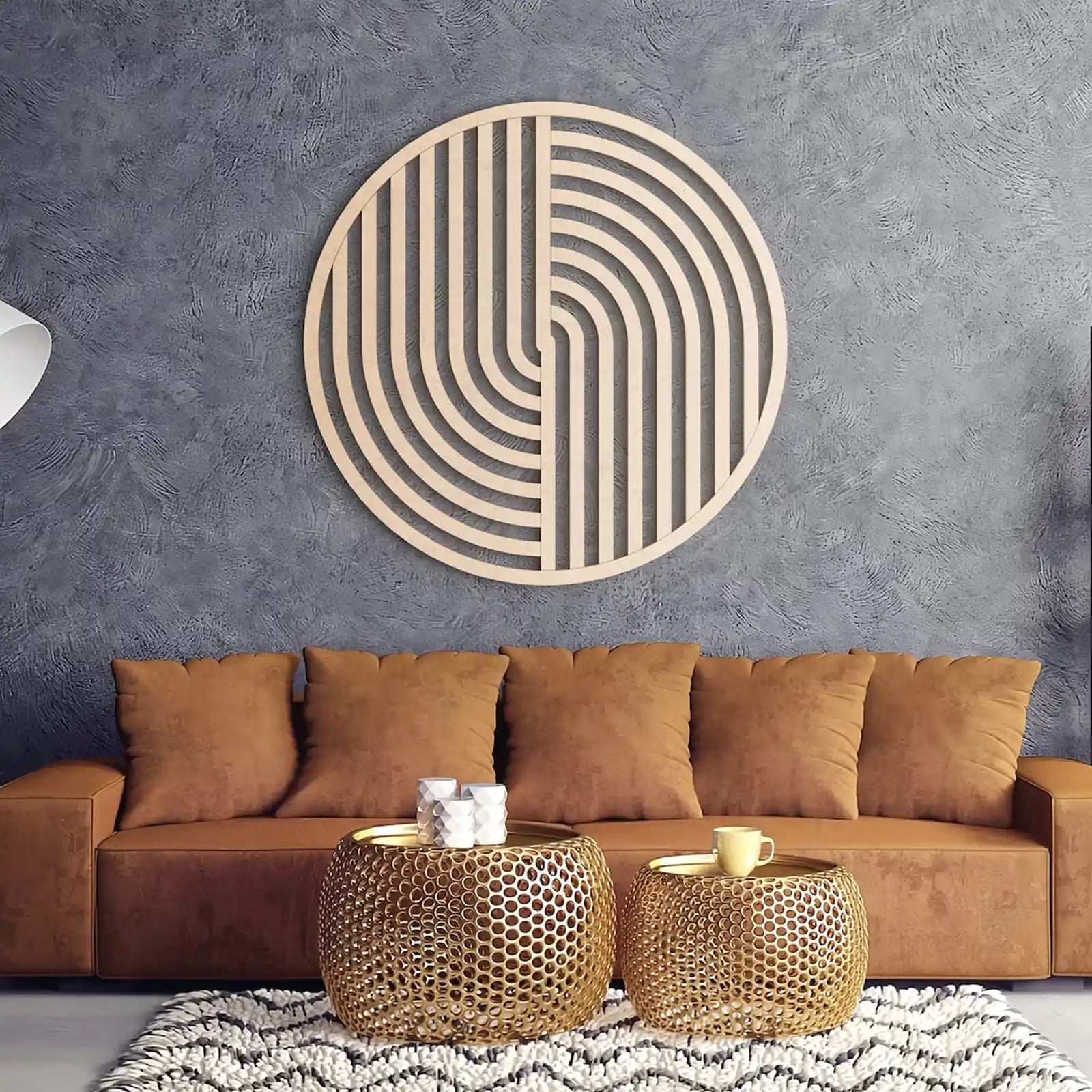 Round Wood Wall Art | Modern Wood Wall Art | Geometric decor | Minimalist wall art | Boho wall art | Abstract wood wall panels