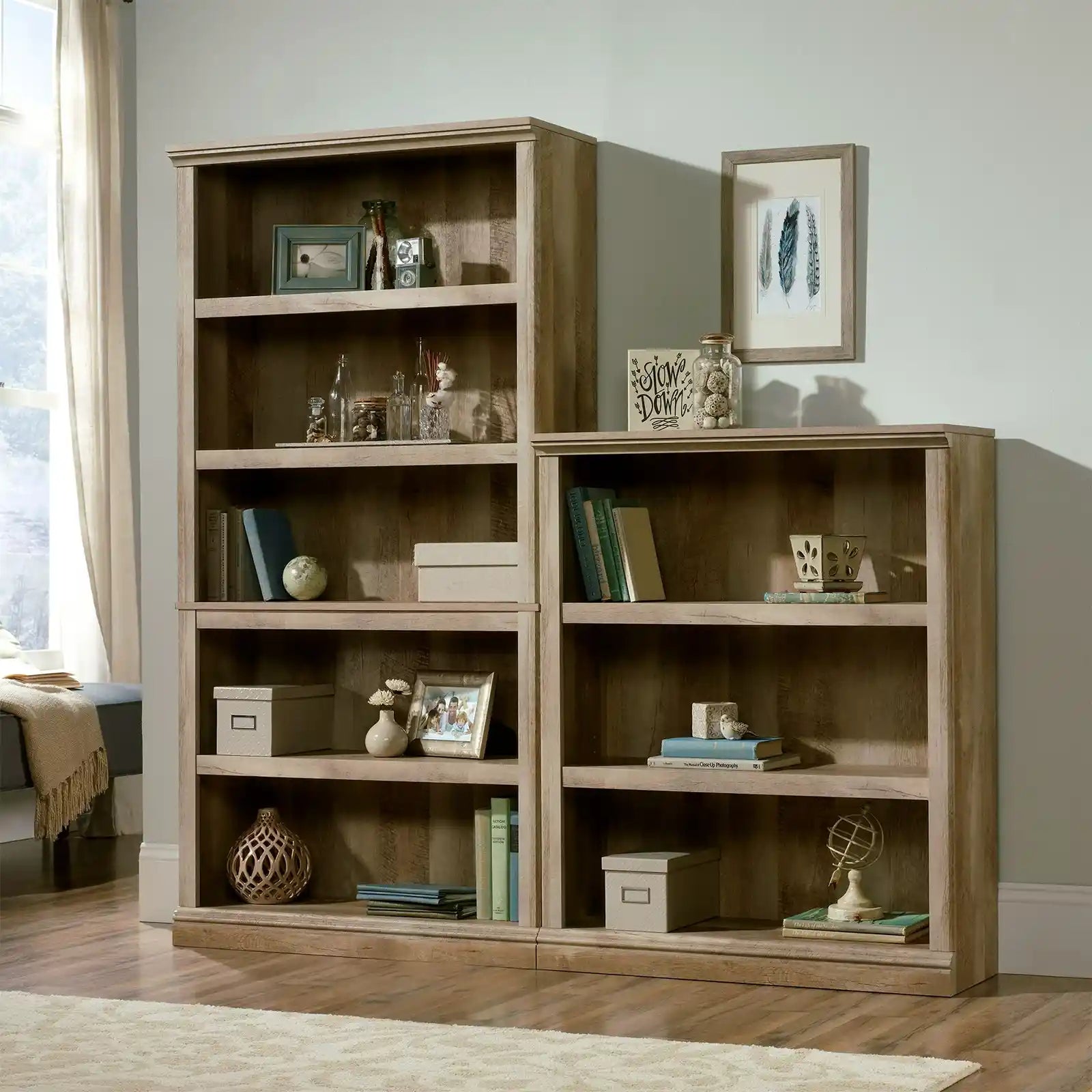 Mid century 5 Shelf Wood Bookcase