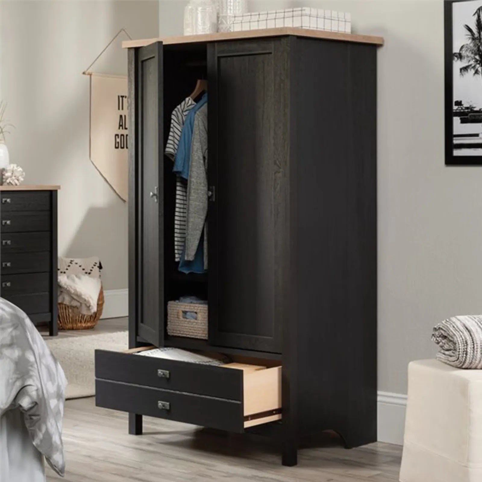 Adjustable Shelf & Drawer Armoire / Wardrobes