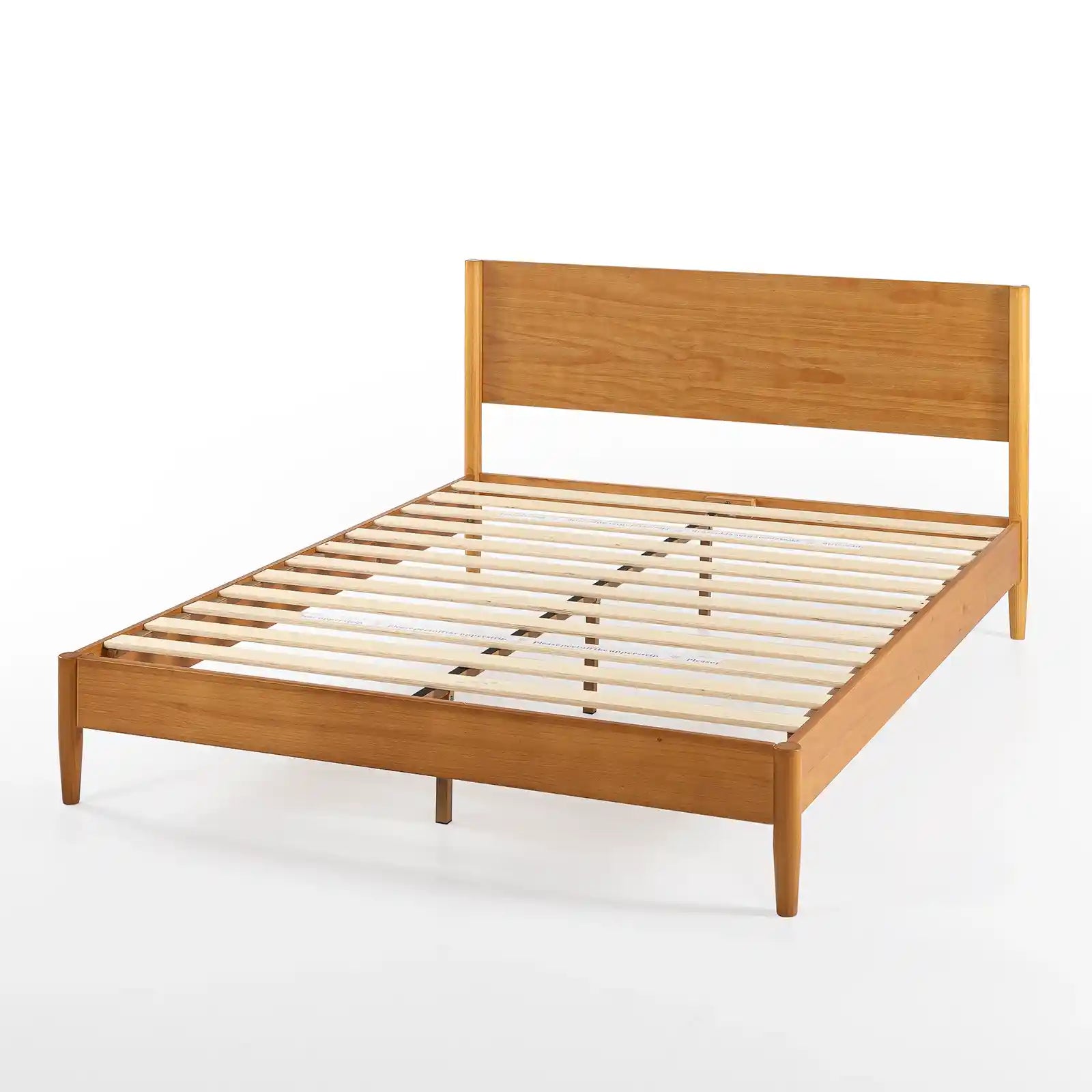 Mid Century Wood Platform Bed Frame with a Classic Design