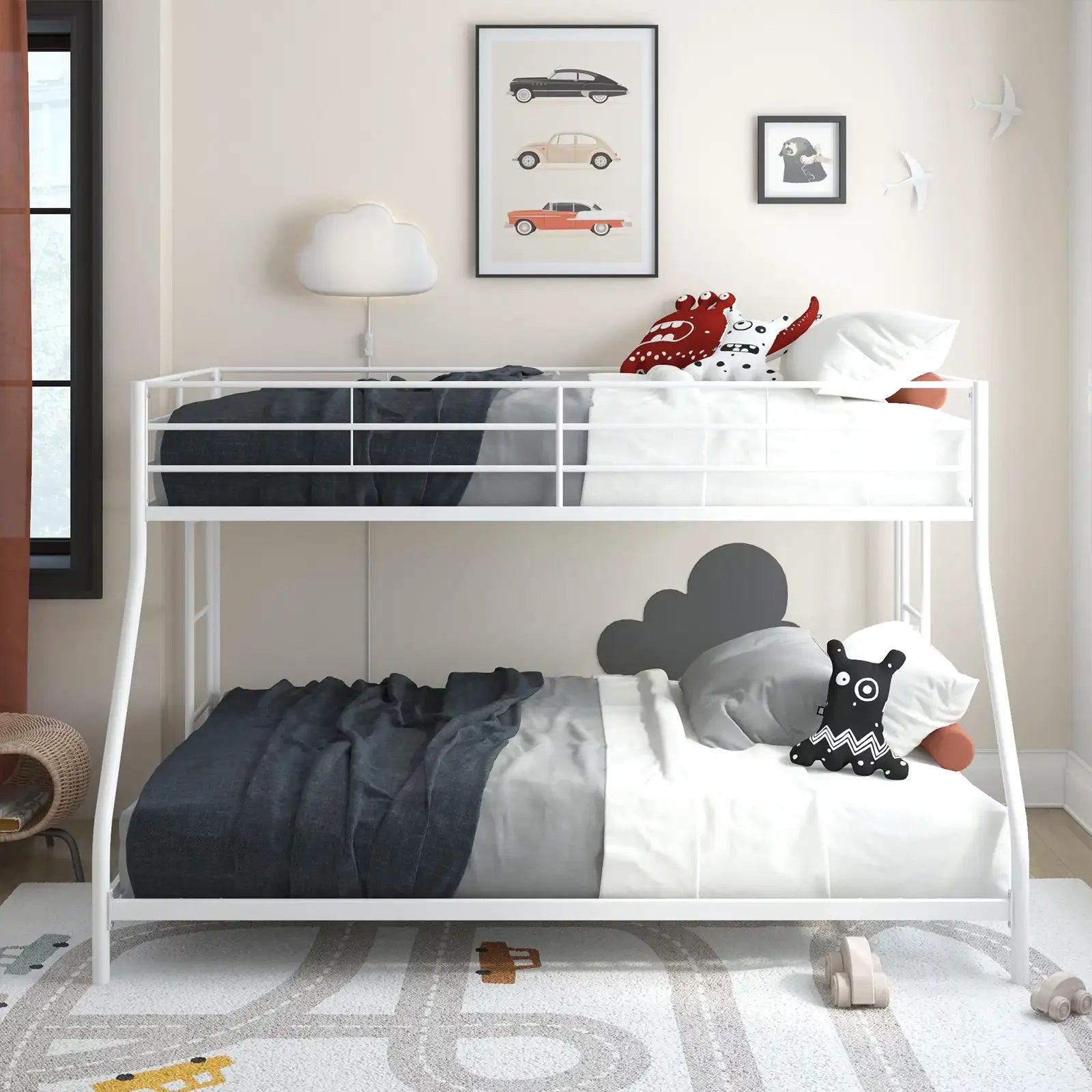 Small Space Junior Twin over Full Metal Bunk Bed