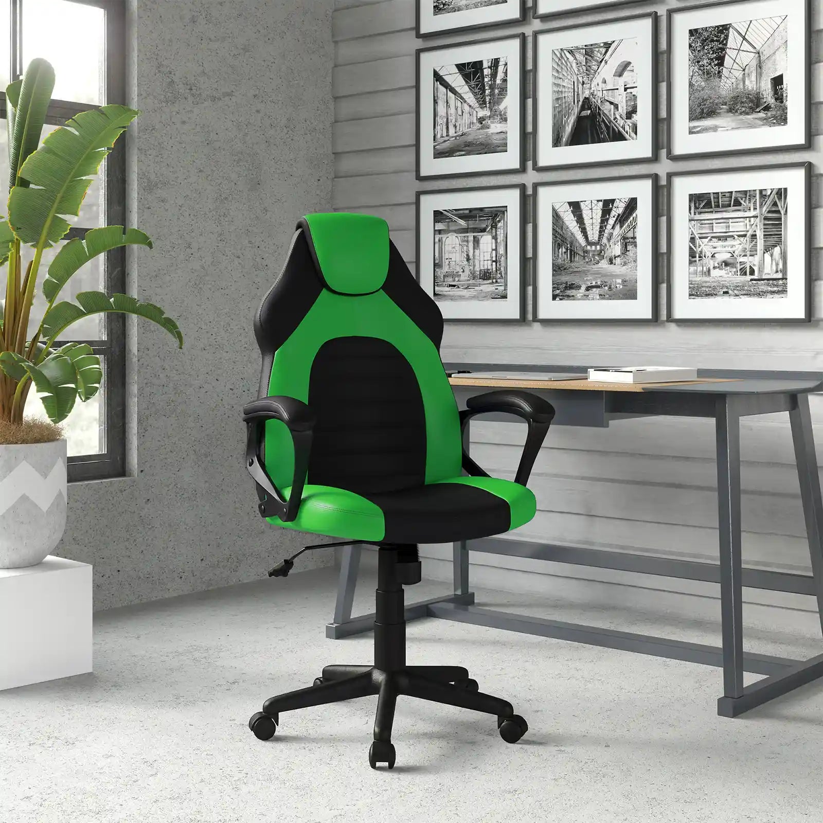 Gaming Office Chair with Faux Leather