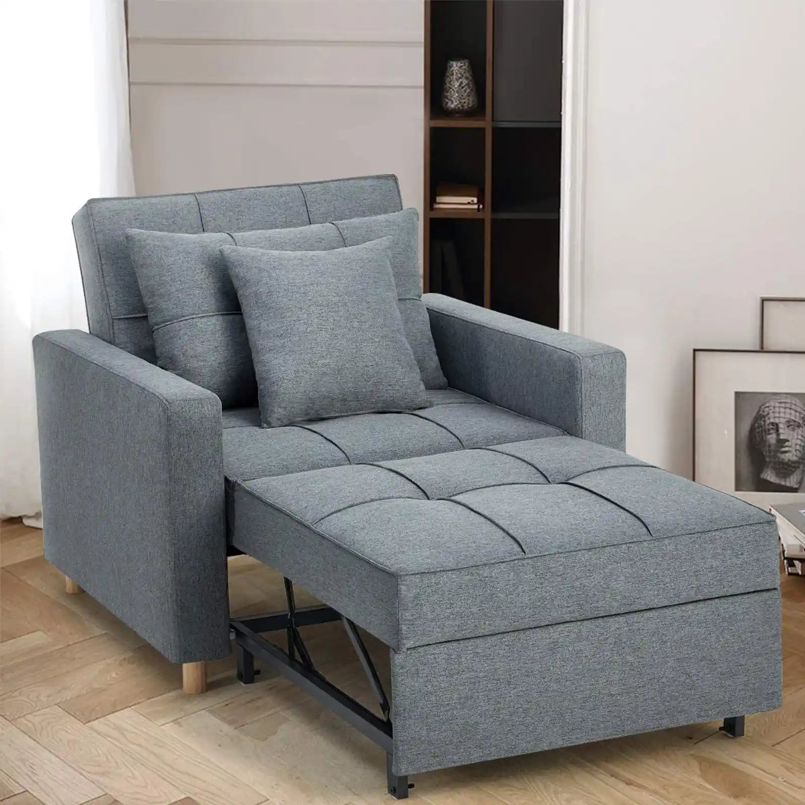 3 en 1 convertible, sillón reclinable ajustable multifuncional, sofá, cama