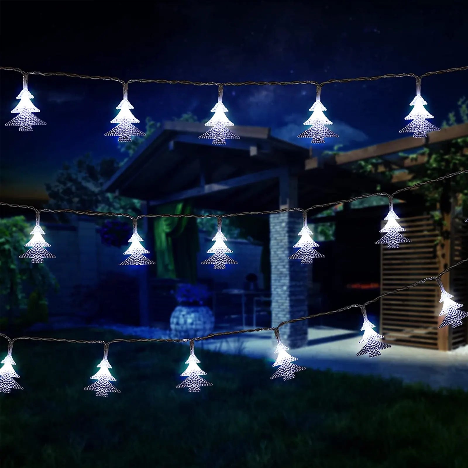 40 LED Tree String Lights Battery Powered Indoor Christmas Lights, 19.6 ft