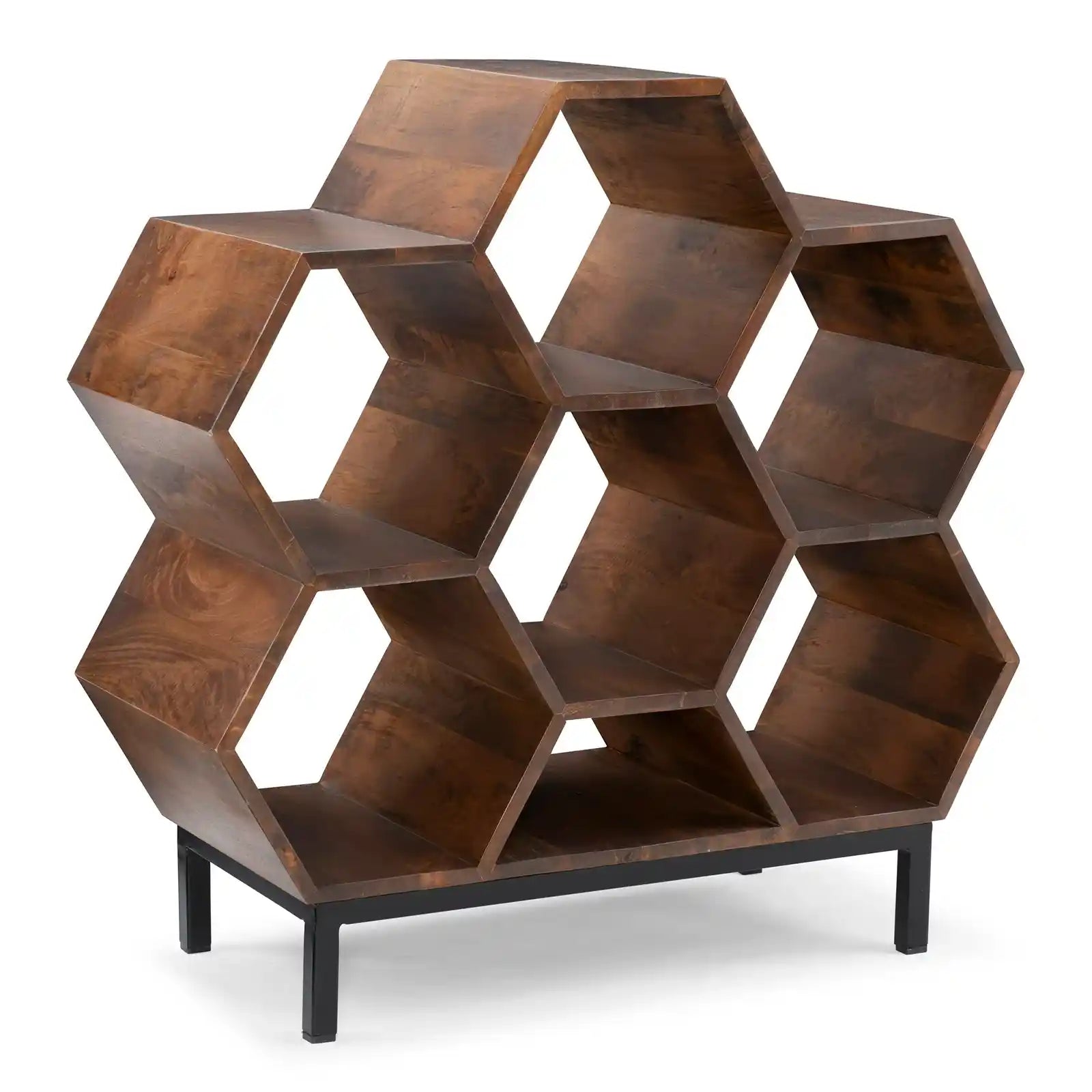 Solid Wood Honeycomb Bookcase , Bookshelves