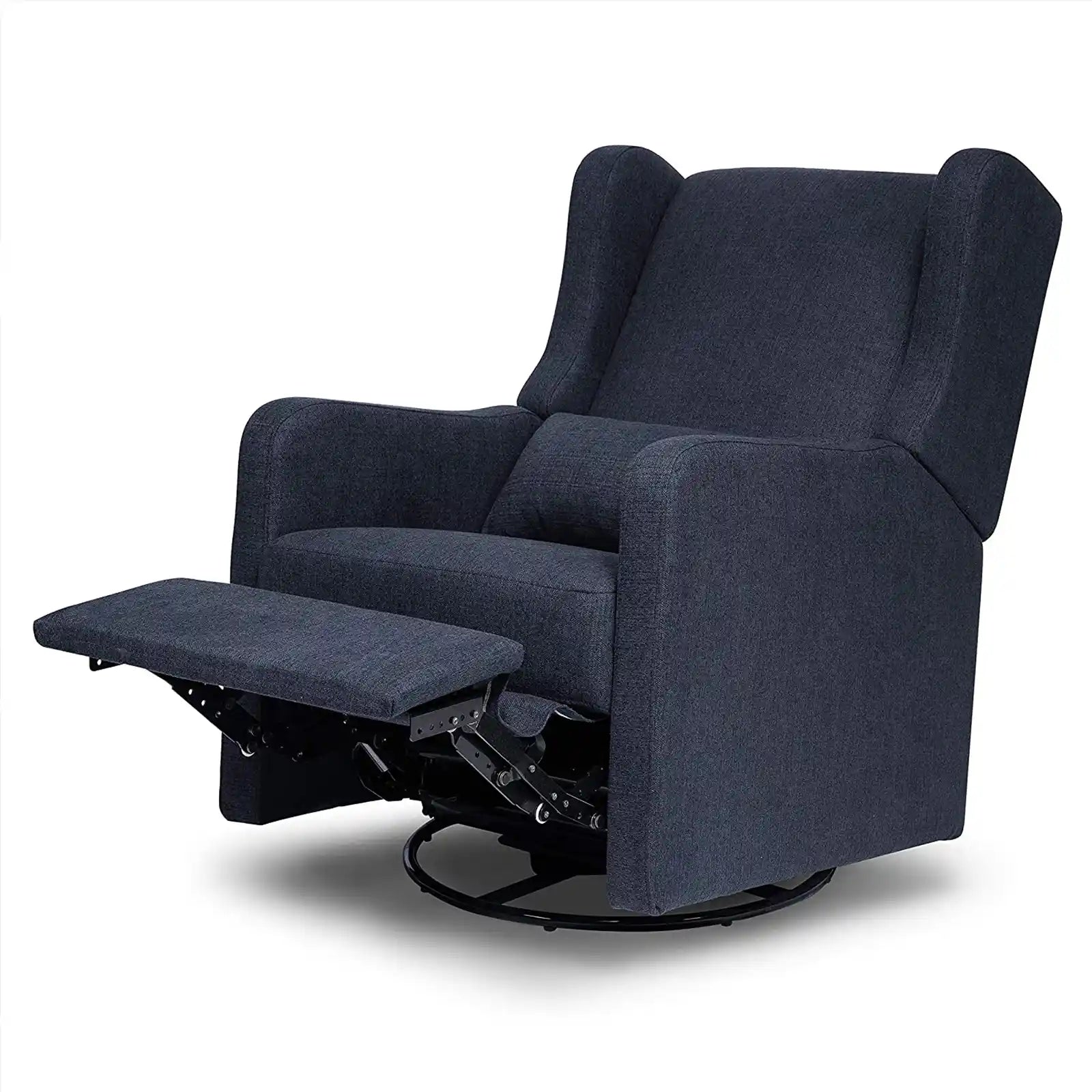 Recliner and Swivel Glider Sofa  in Performance Charcoal Linen