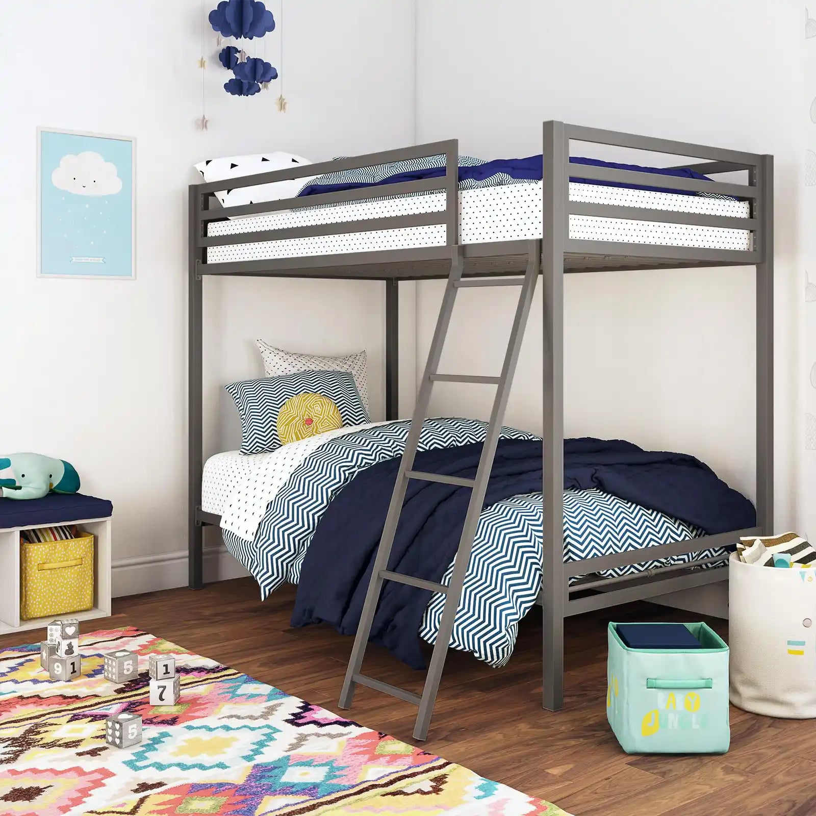 Wood Twin-Over-Full Bunk Bed