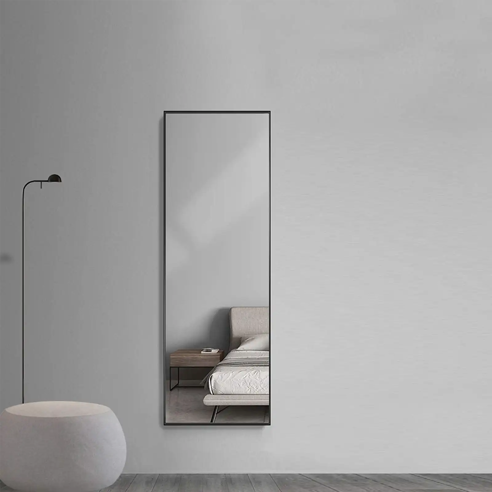 3 colors Wall Mirror, Floor Mirror , Wall-Mounted Mirror, Rectangular Mirror with Metal Frame, Large Dressing Mirror, Hangs Vertical