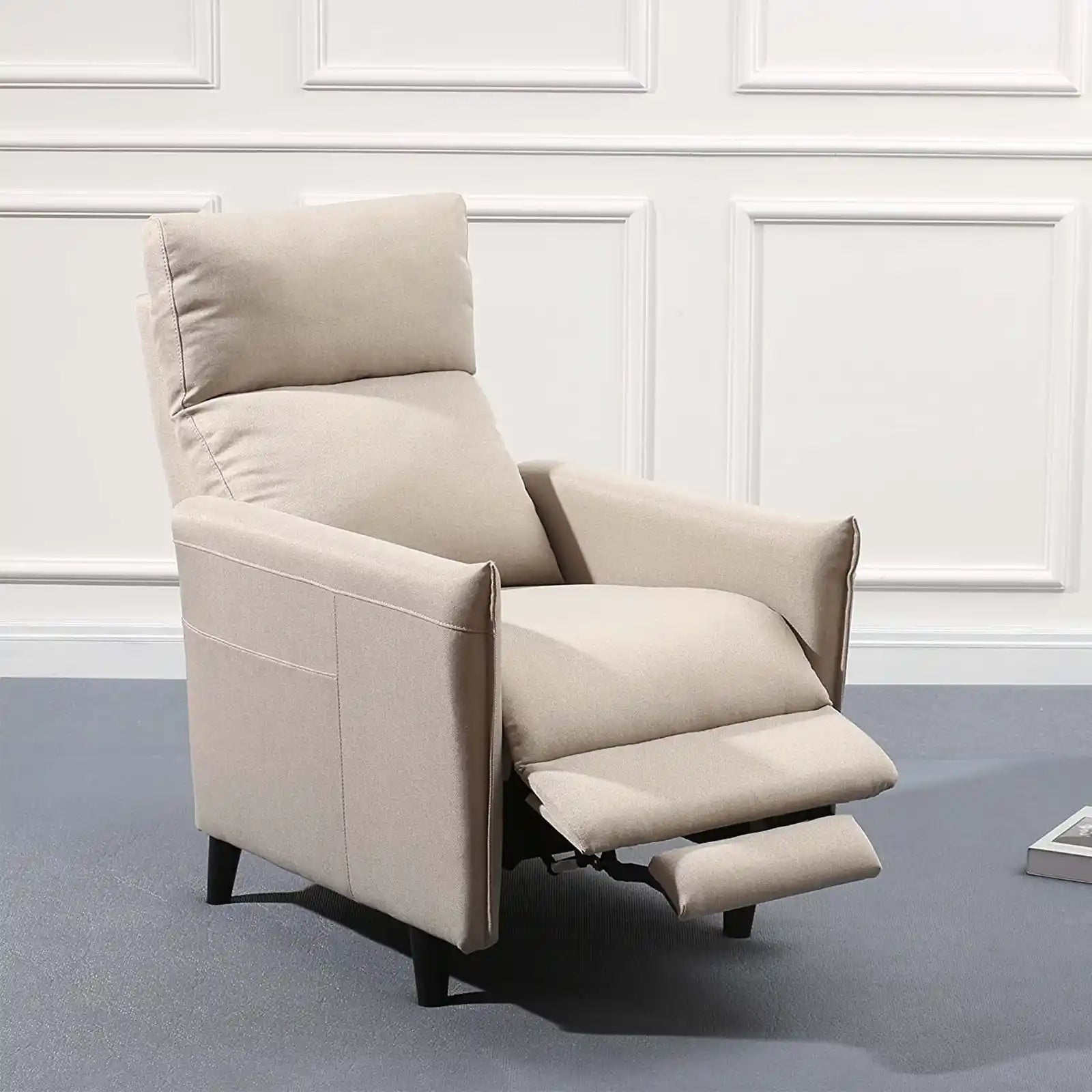 Silla clásica para sala de estar, sillón reclinable de tamaño mediano, sofá reclinable
