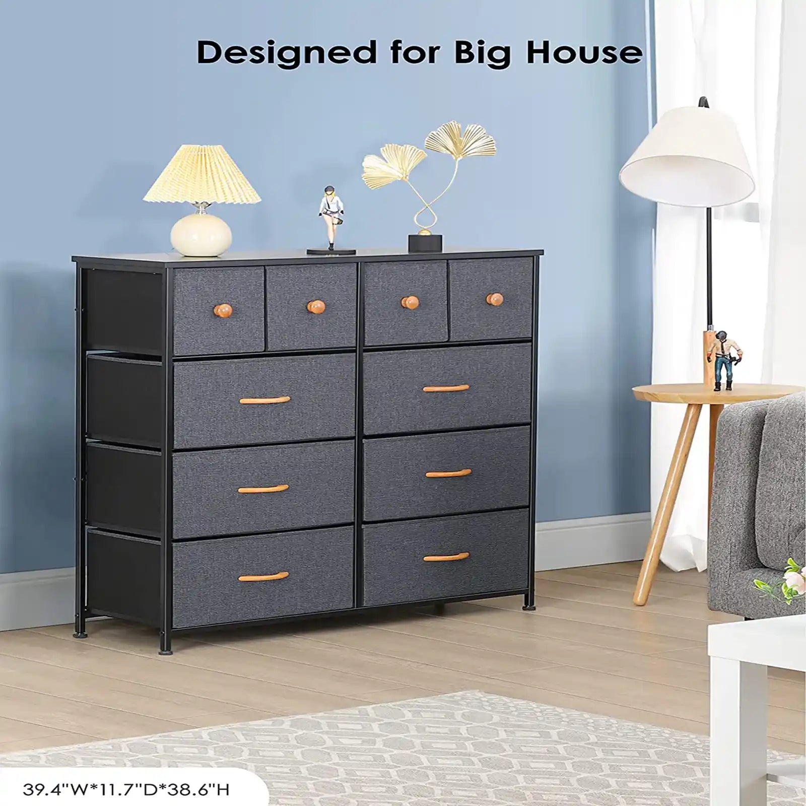 Dresser for Bedroom with 5 Drawers or 10 Drawers , Storage Drawer Organizer