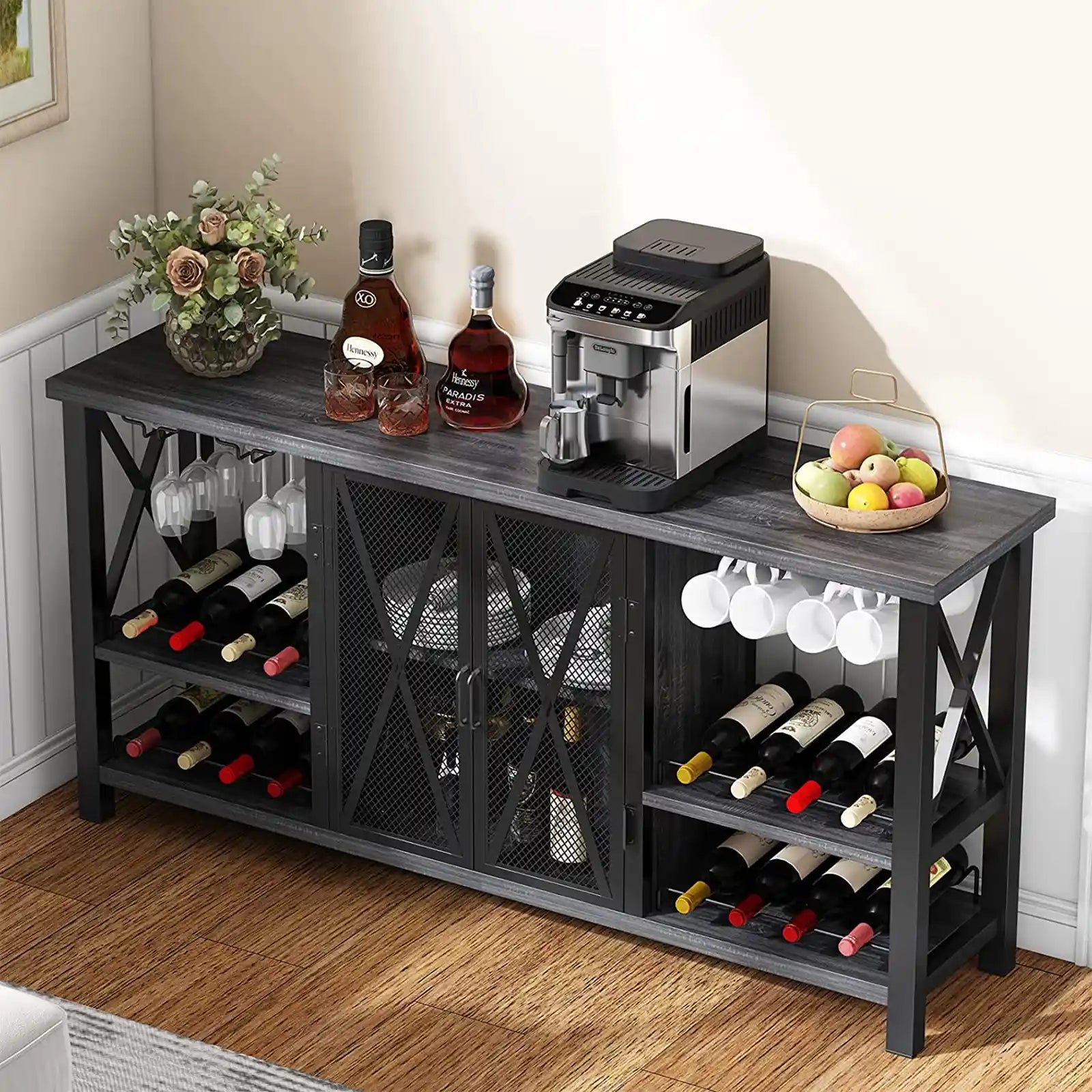 Liquor Cabinet with Detachable Wine Rack