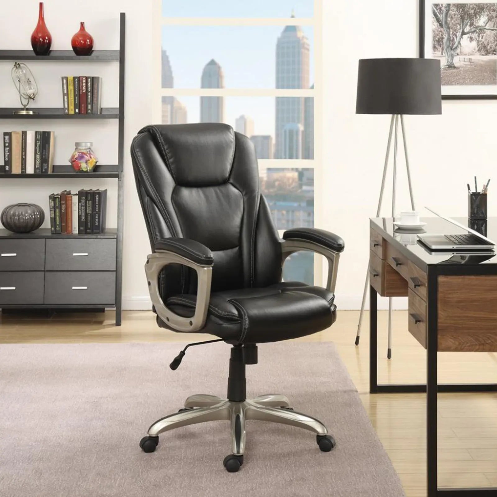Leather Commercial Office Chair with Memory Foam