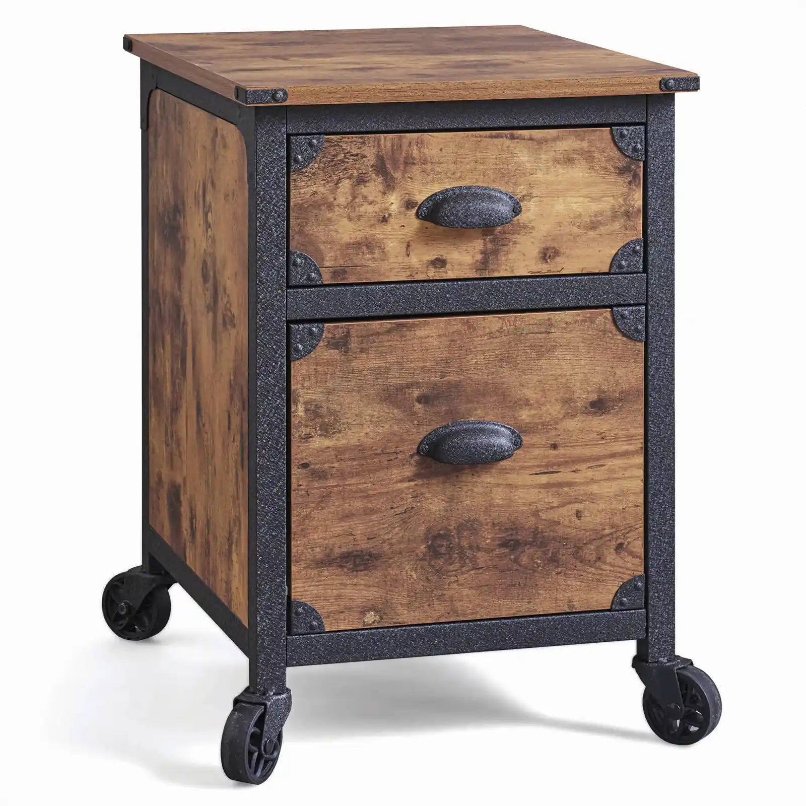 2 Drawer Storage , Rustic Country File Cabinet