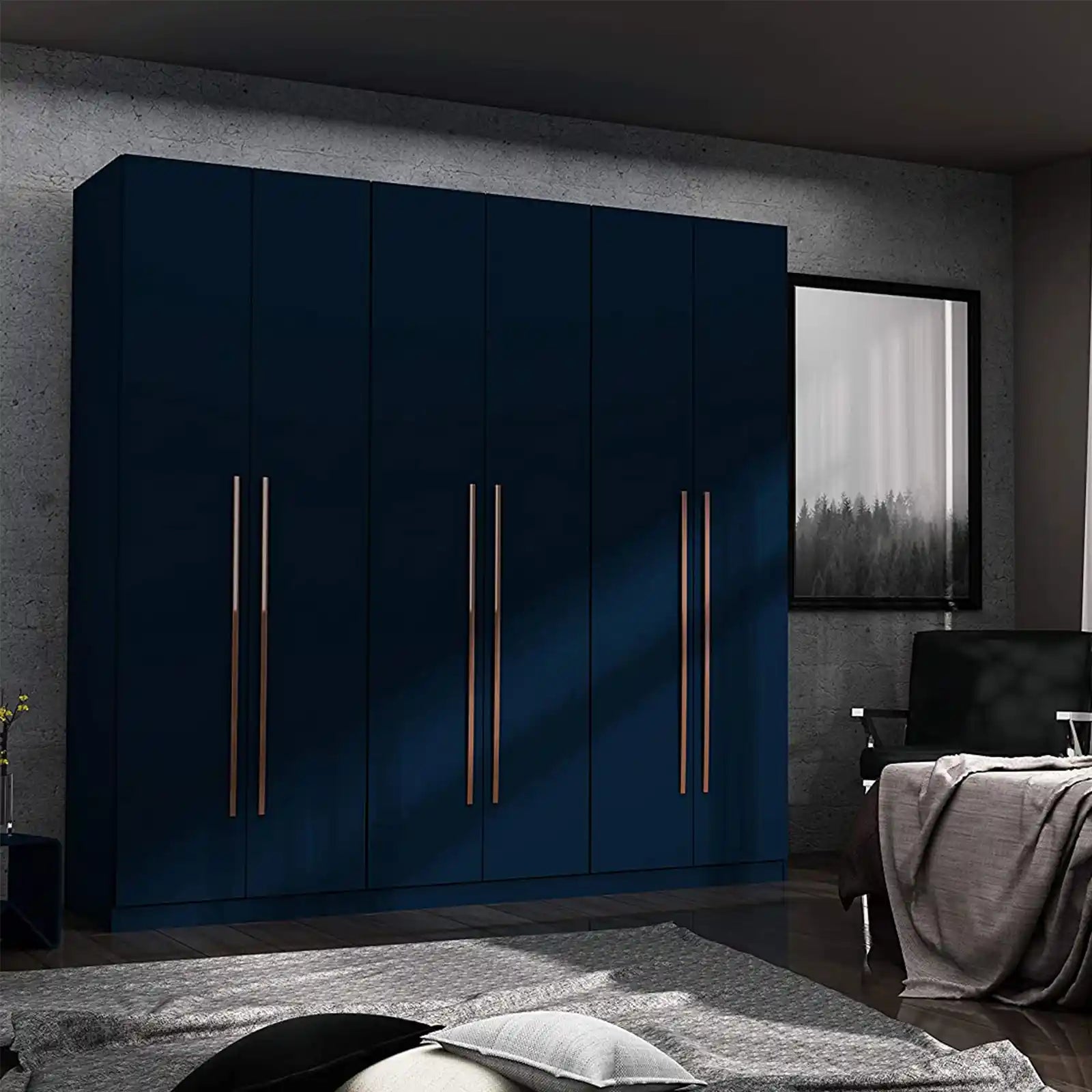 Contemporary Modern Wardrobe , Armoire Closet , Wooden Clothing Cabinet