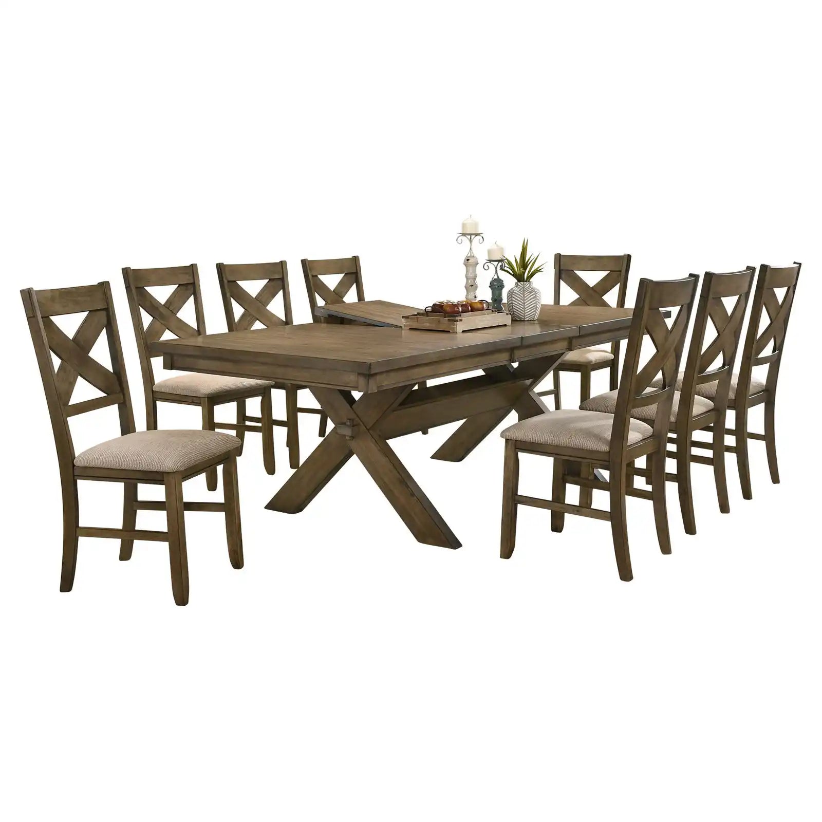 Distressed Solid Wood Dining Set