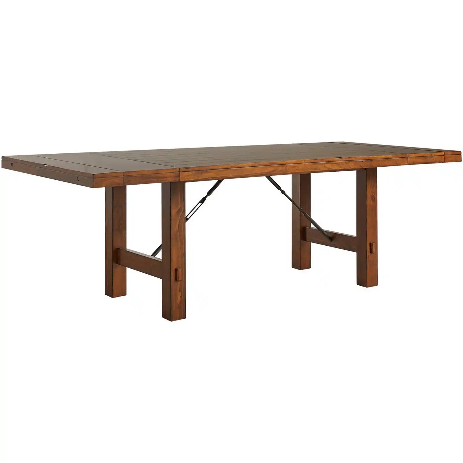 Mesa de comedor rectangular de madera , Mesa de reuniones , Roble rústico 