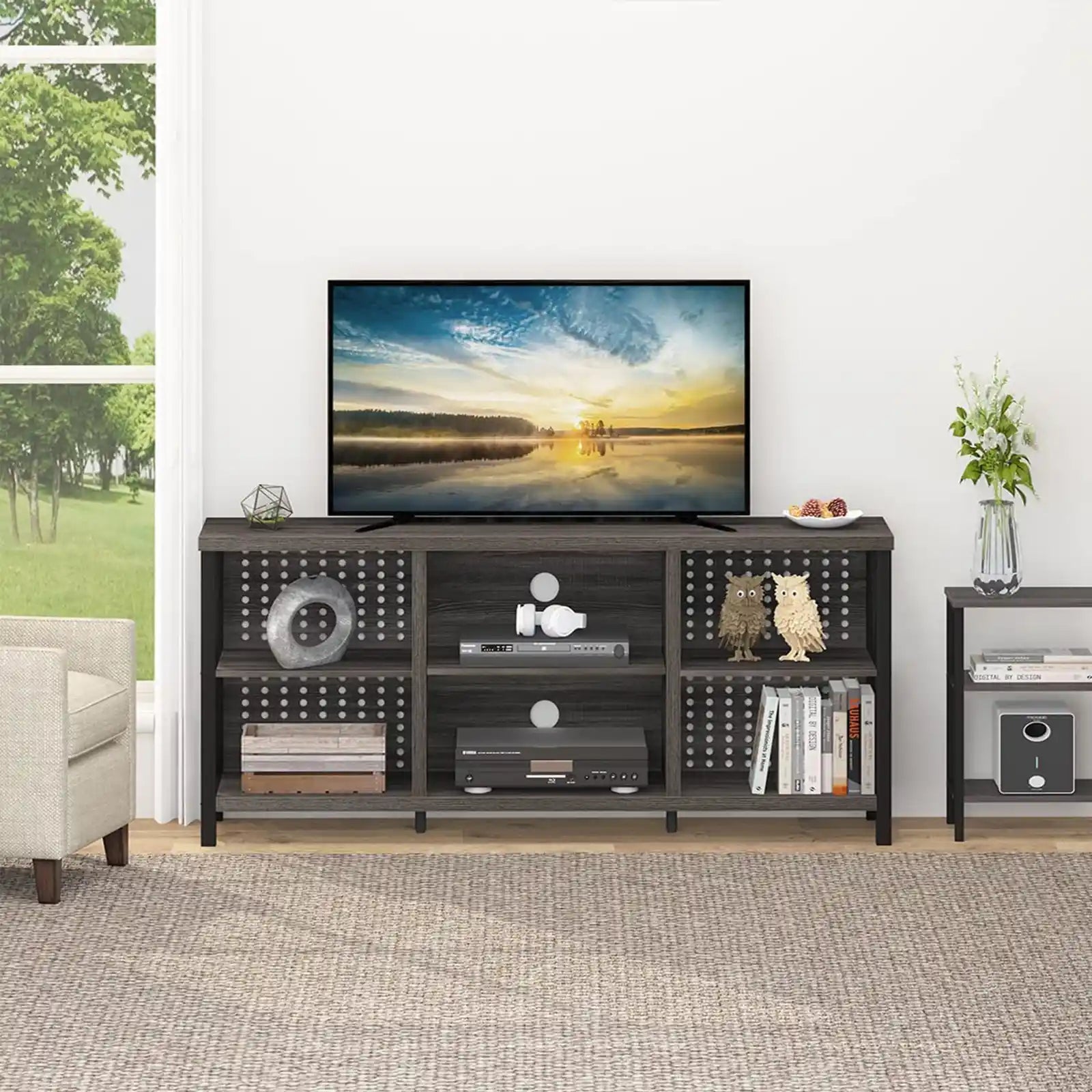 Industrial and 	Contemporary TV Stand for 75 Inch TV