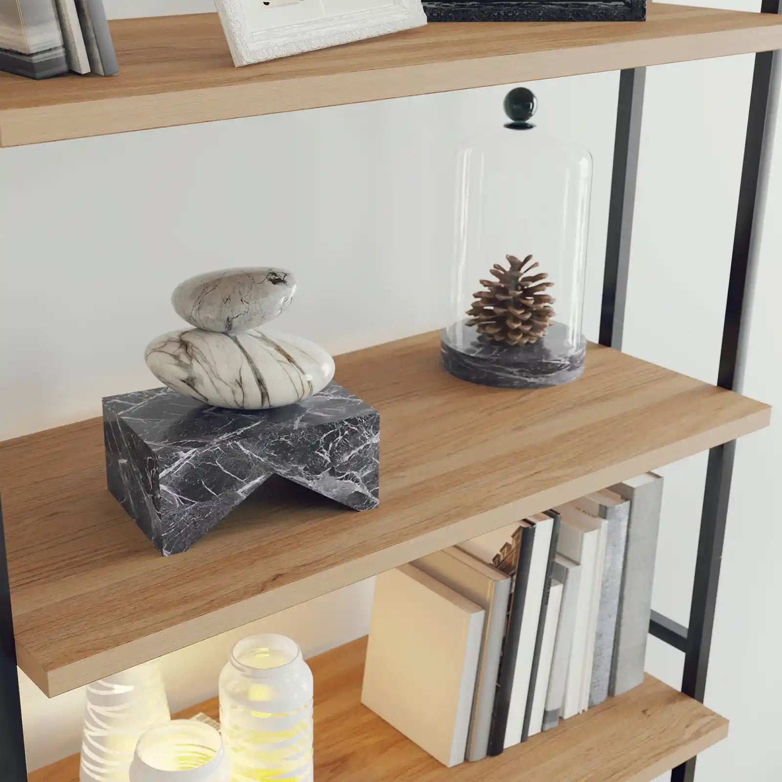 4 Shelf Wall-Mounted Bookcase