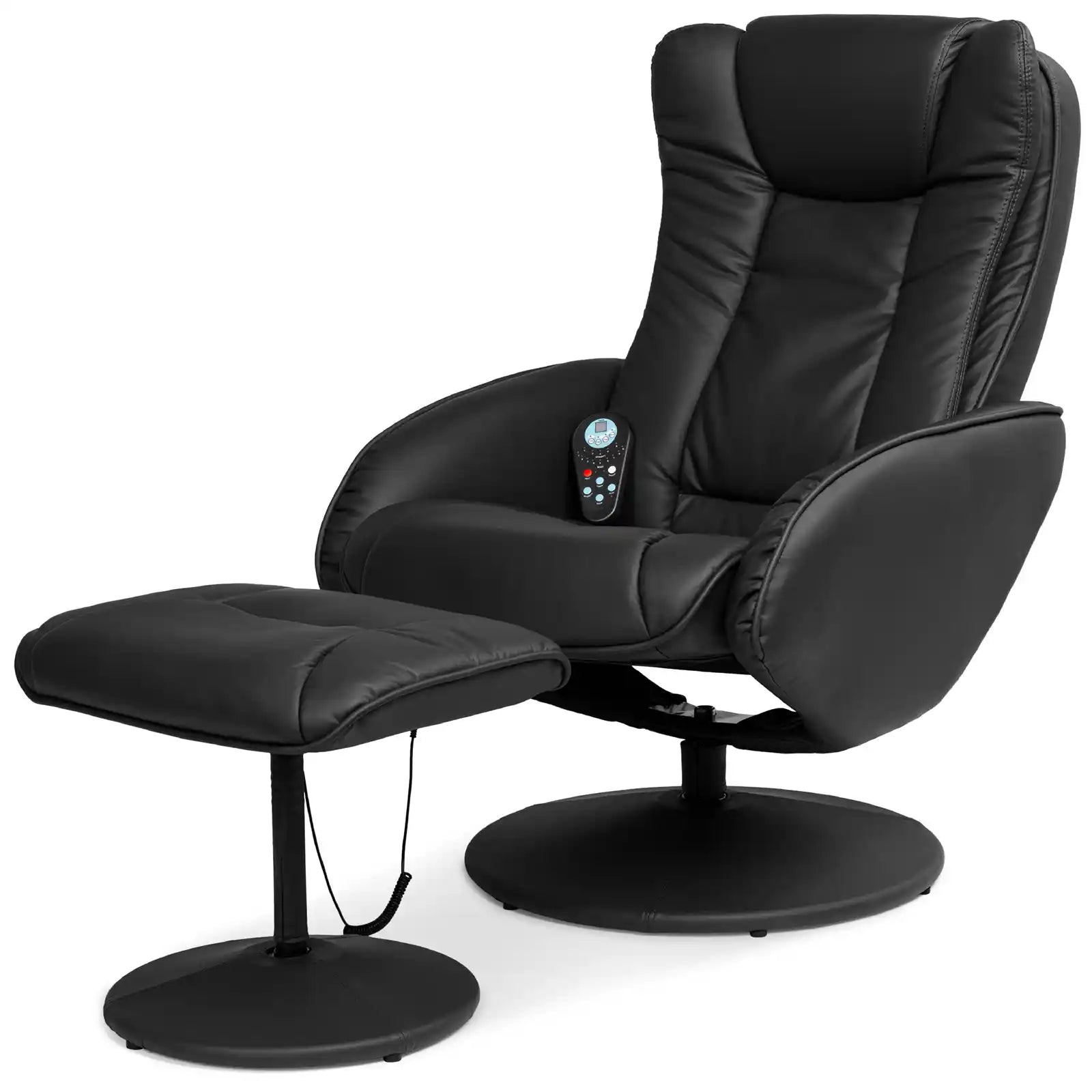 Faux Leather Electric Massage Recliner Chair w/ Stool Ottoman, Remote Control