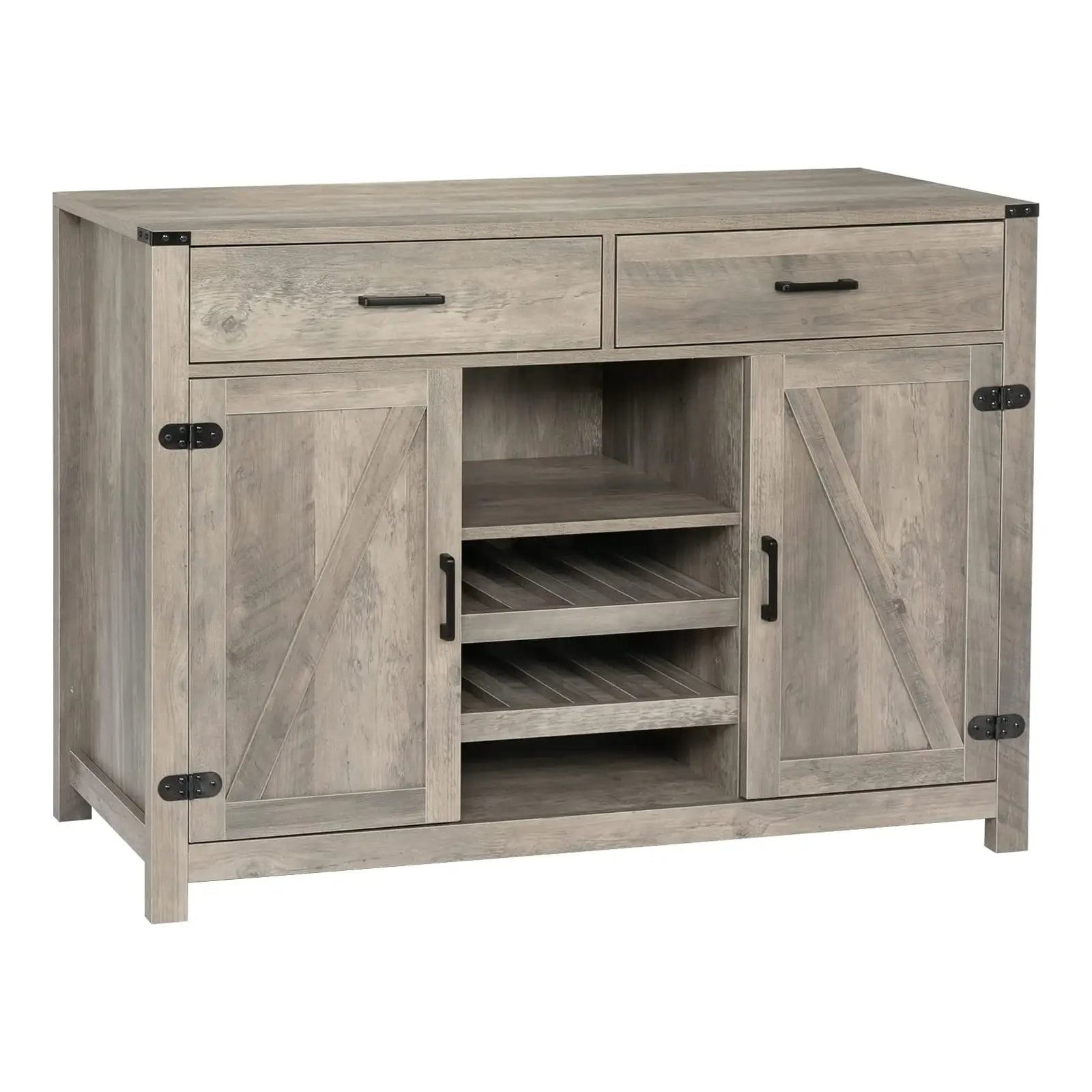 Farmhouse Sideboard Cabinet with 2 Drawers