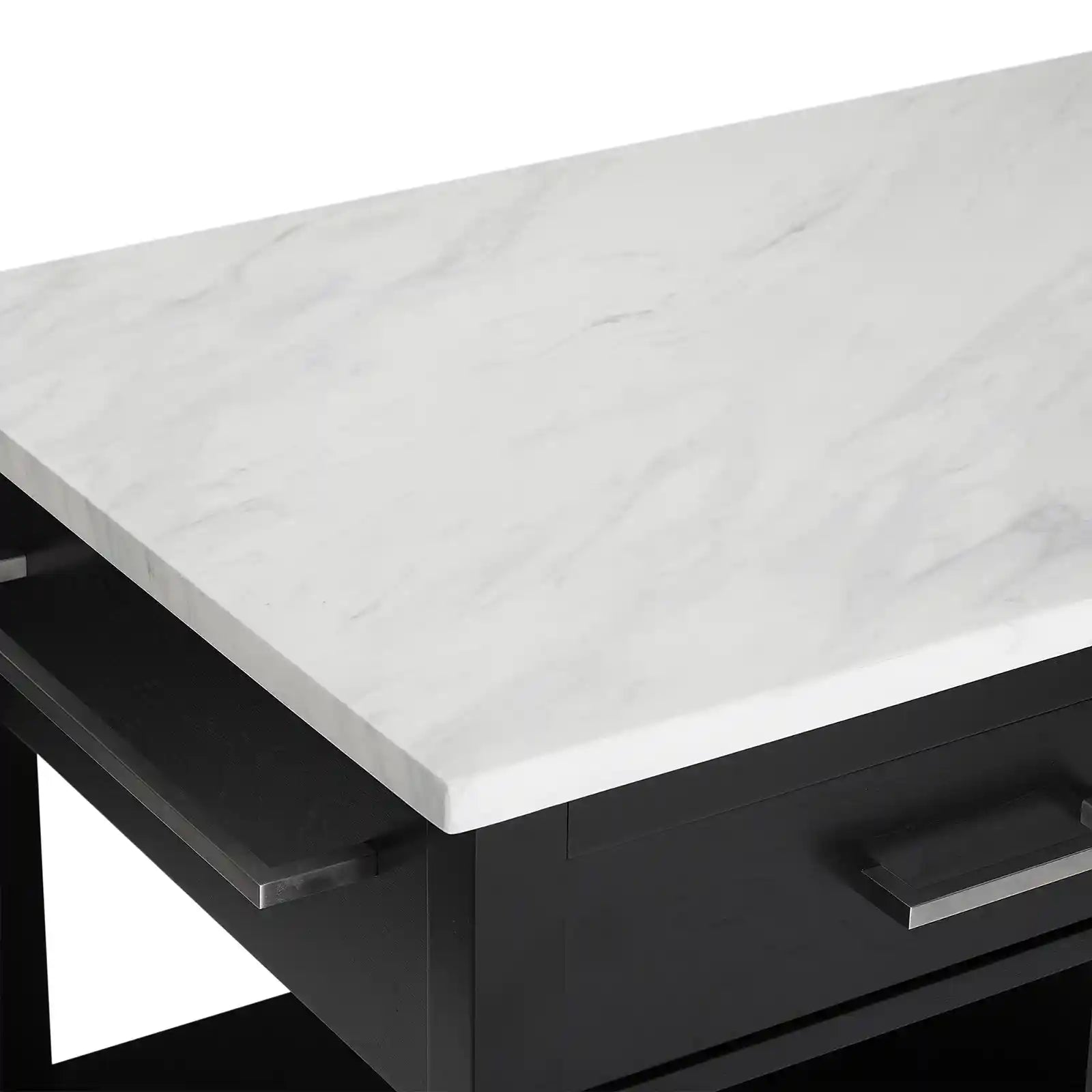 Faux Marble Top Kitchen Island