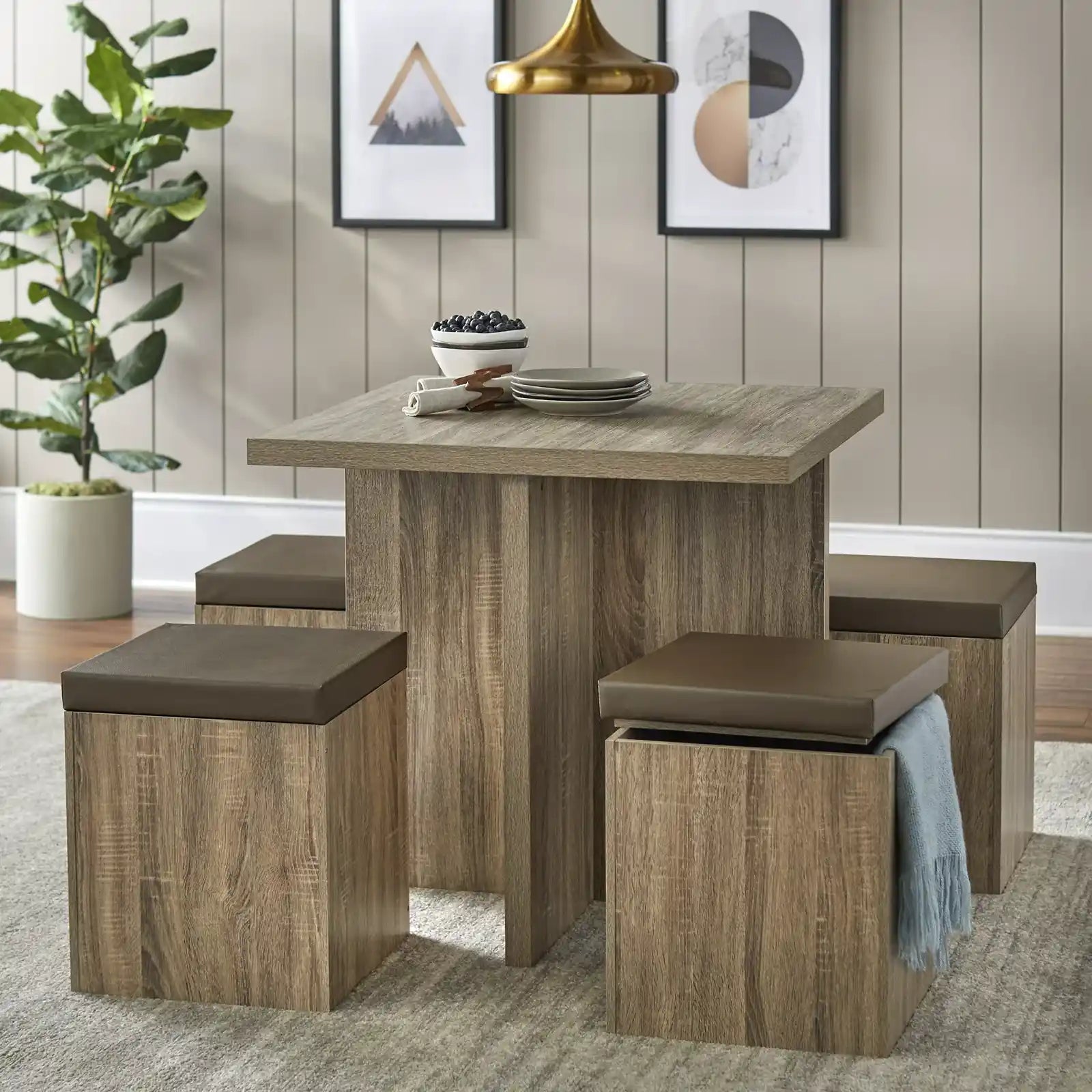 Mesa de comedor minimalista y sillas, juego de comedor para sala de estar, cocina 