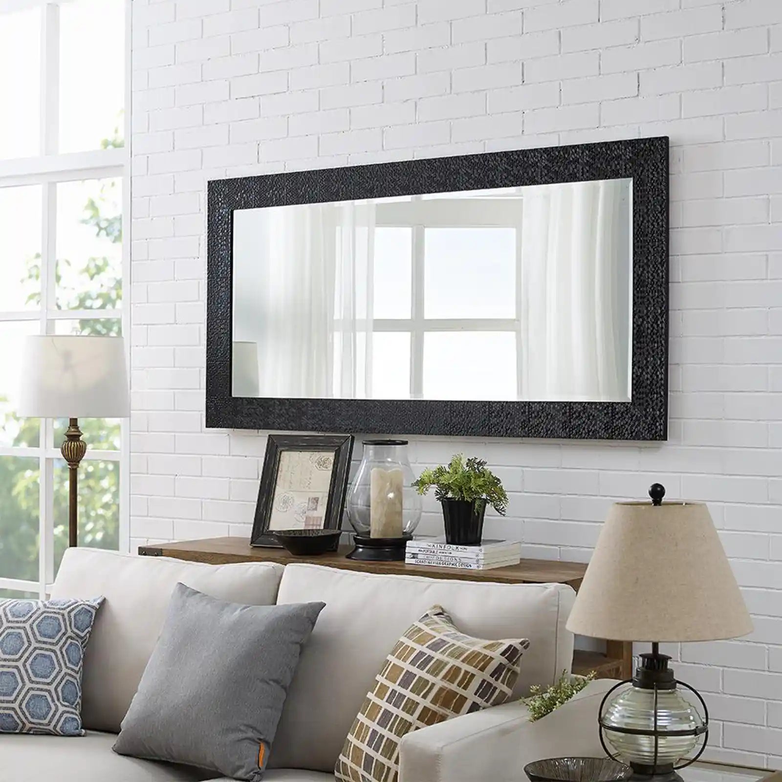 Mosaic Style Full Length Mirror, Wall Mirror, Floor Mirror, 65.5 x 31.5 Inch