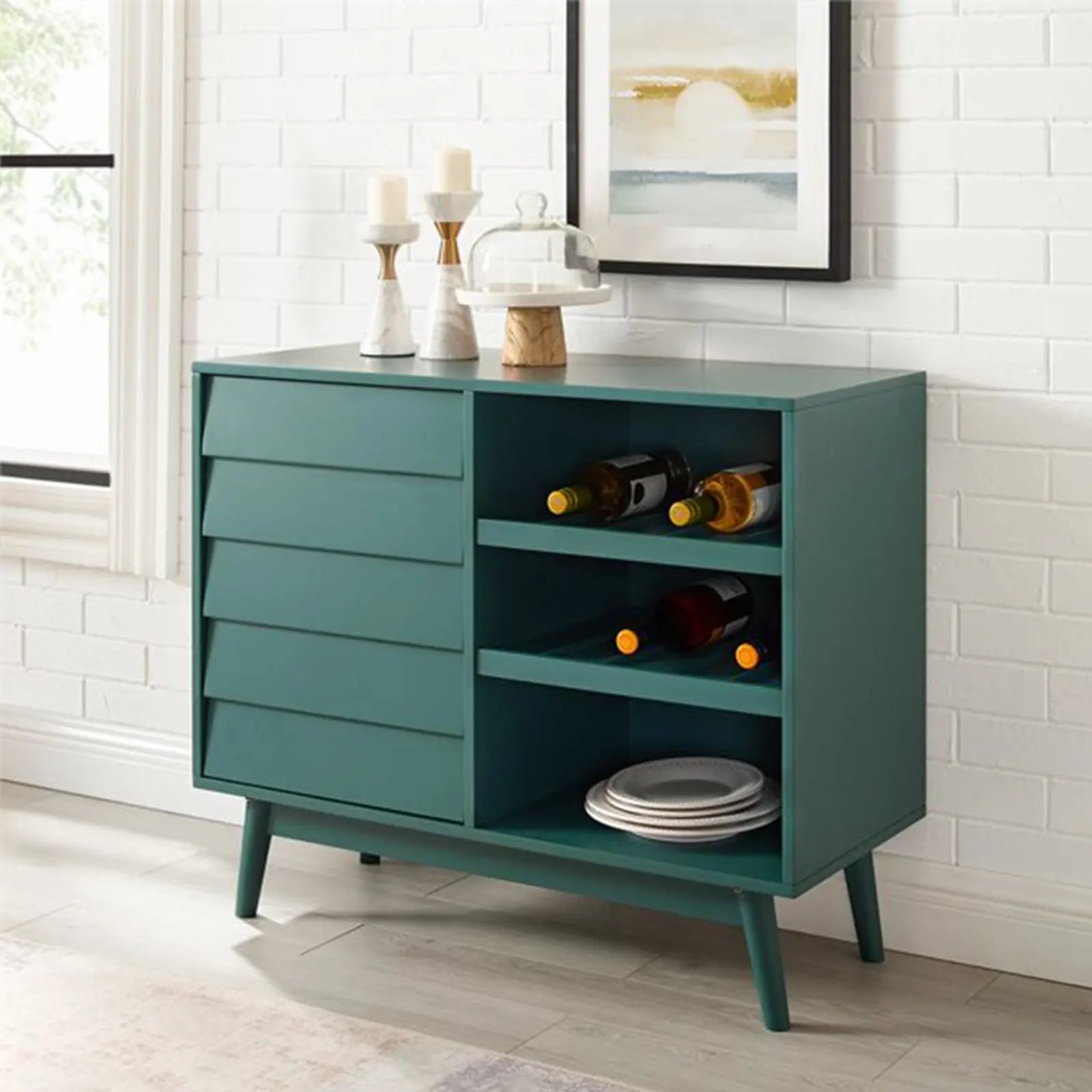 Home Bar Cabinet , Buffets with 1-Adjustable Shelf