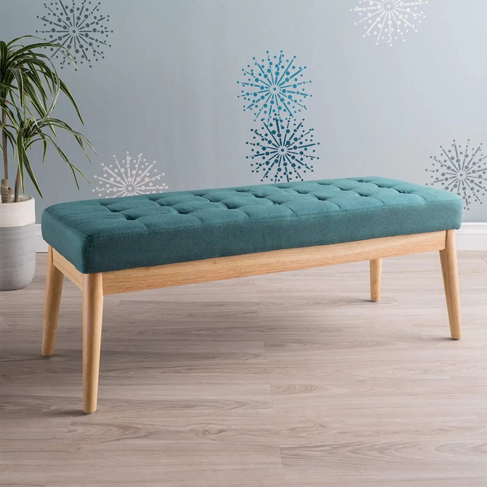 Modern and Natural Fabric Bench