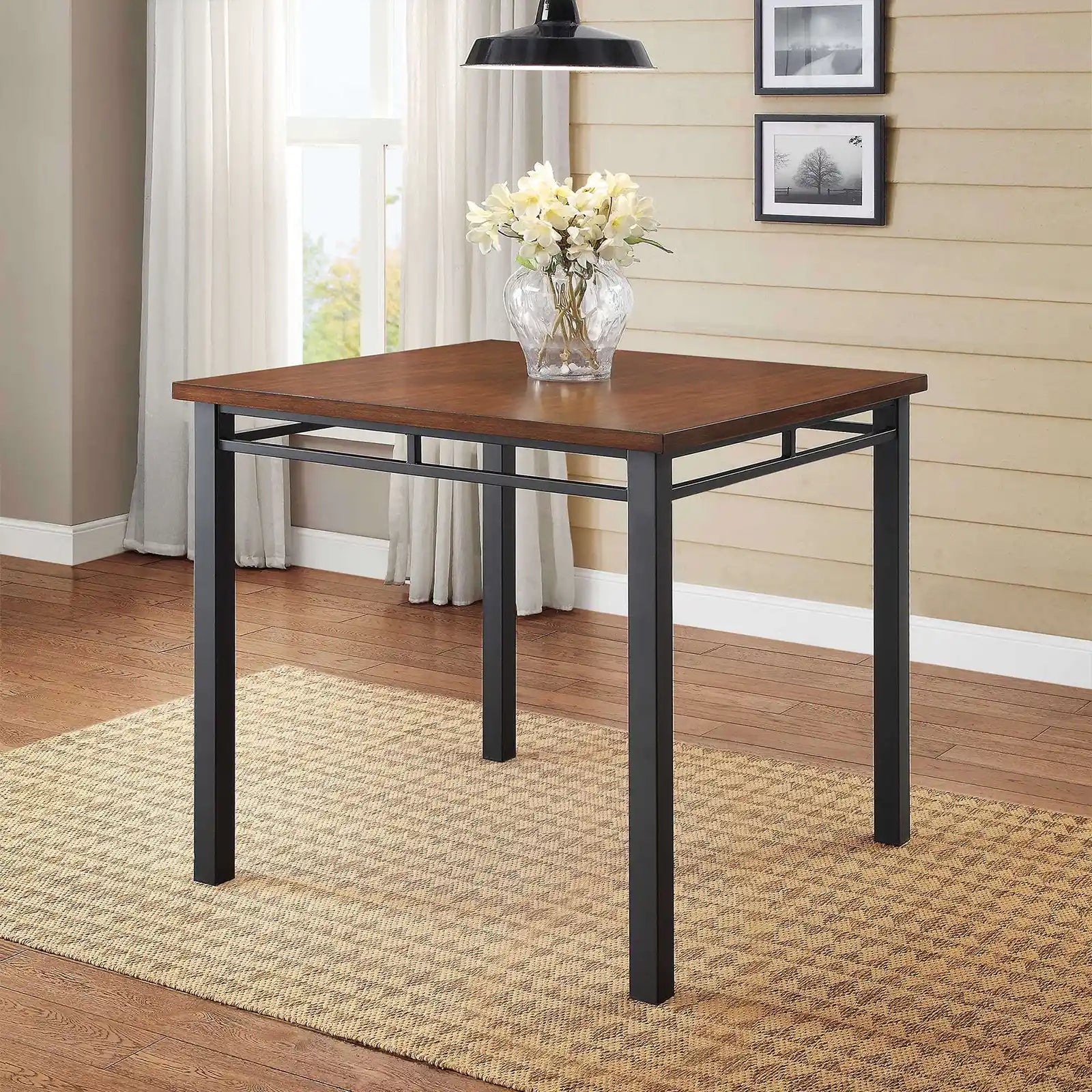Comtemporary Wood and Metal 5-Piece Counter Height Dining Set