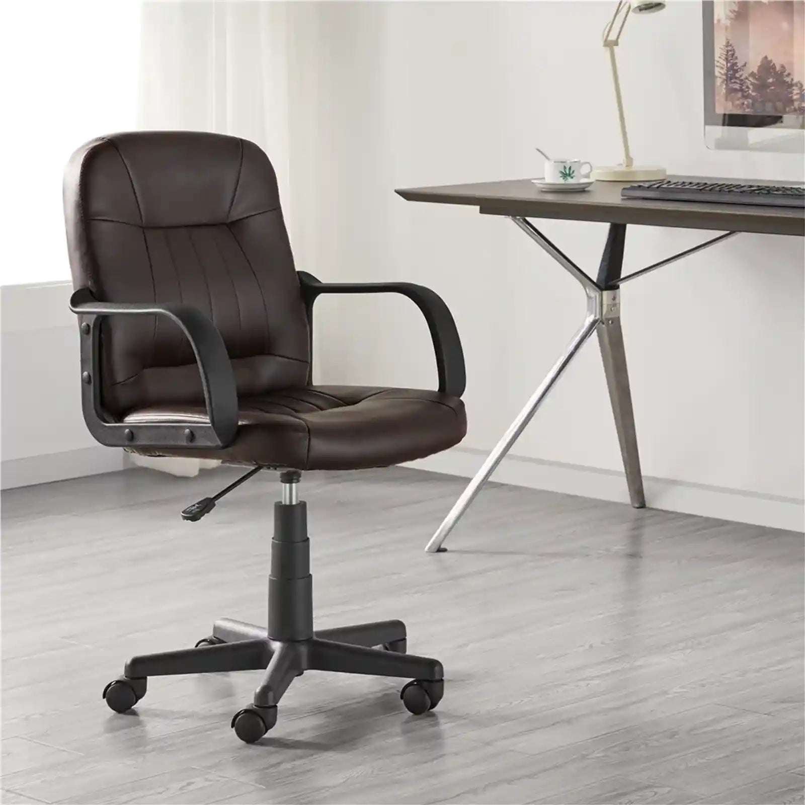 Adjustable Faux Leather Swivel Office Chair