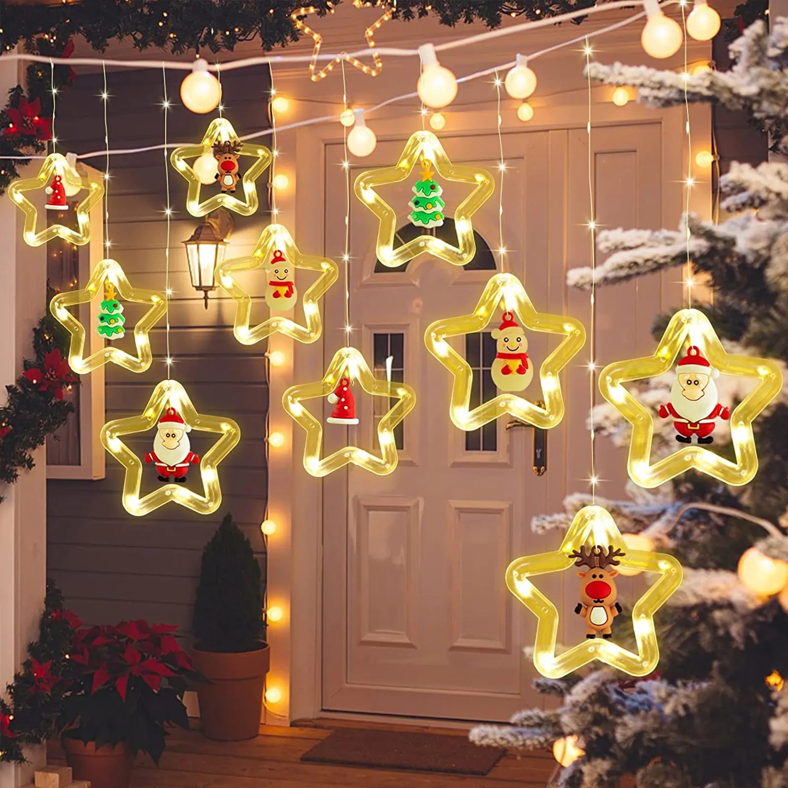Christmas Lights, 9.84 Feet Long Decorations Fairy Light with 10 Star Shaped Lights
