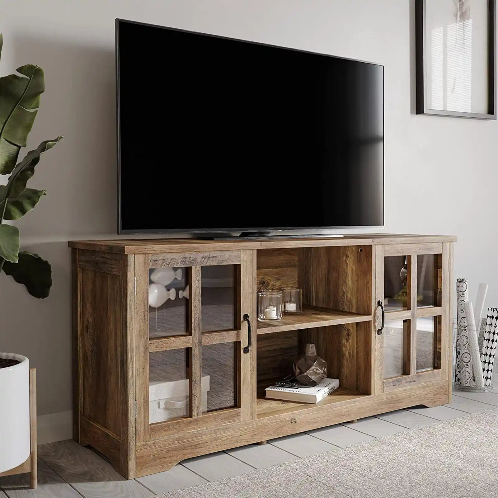 Modern 52 Inch Traditional TV Stand & Media Entertainment Center Console Table for TVs up to 60 Inch