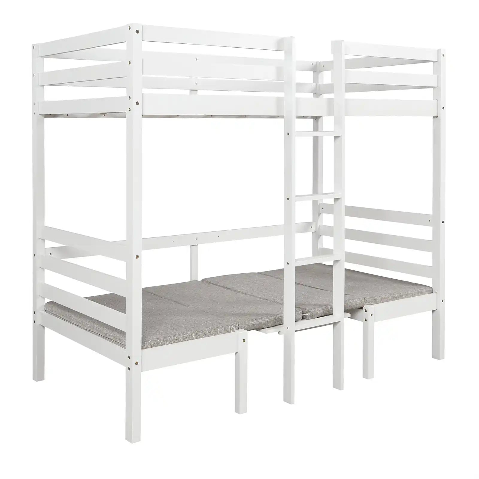 Solid Wood Convertible Twin Bunk Bed for Child Room